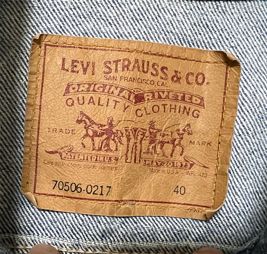 리바이스 90's 70506-0217 데님자켓 USA 춘추 L 100 상품이미지3