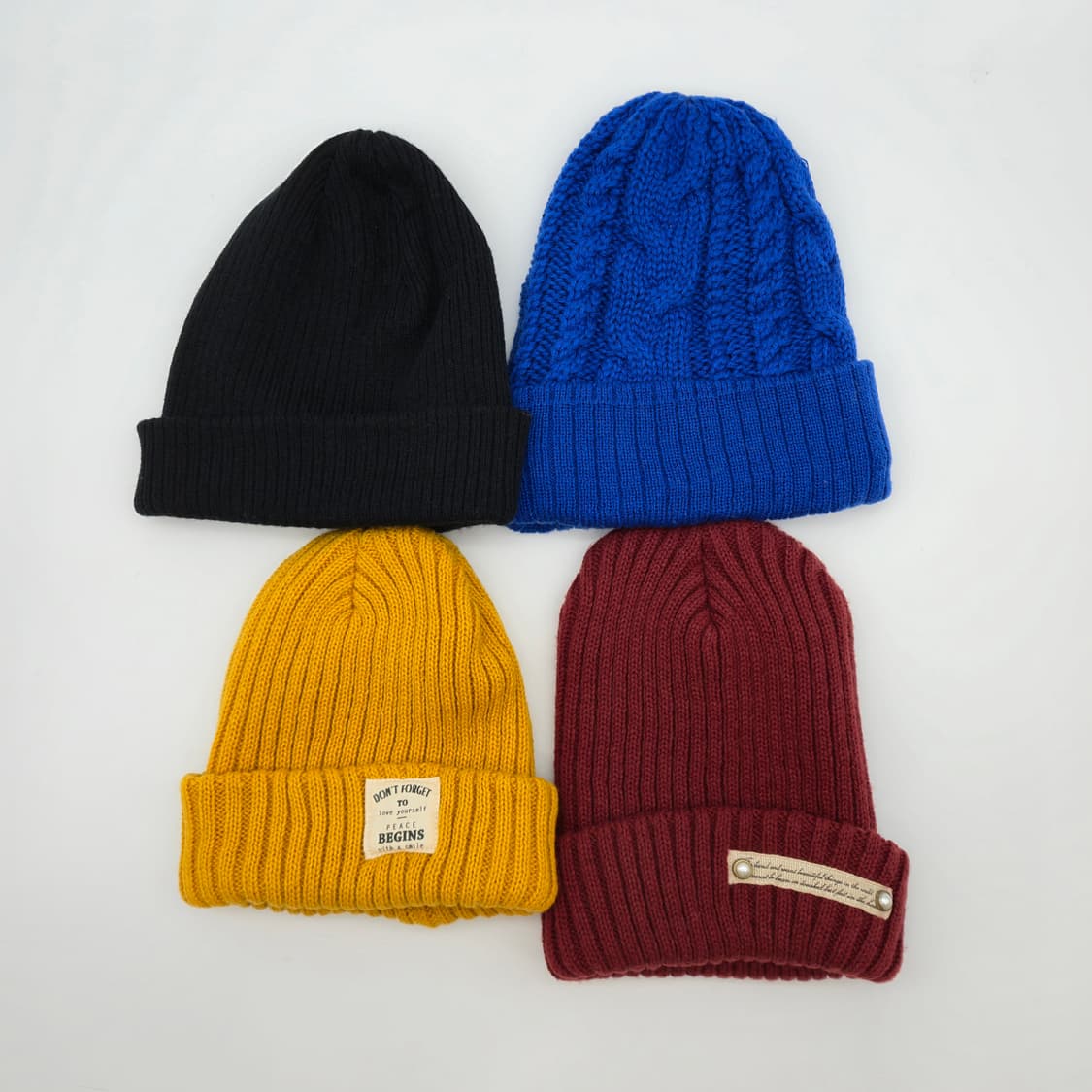 겨울 빈티지 니트 비니 모자 4종 세트 [BF10445-154-38] 상품이미지2