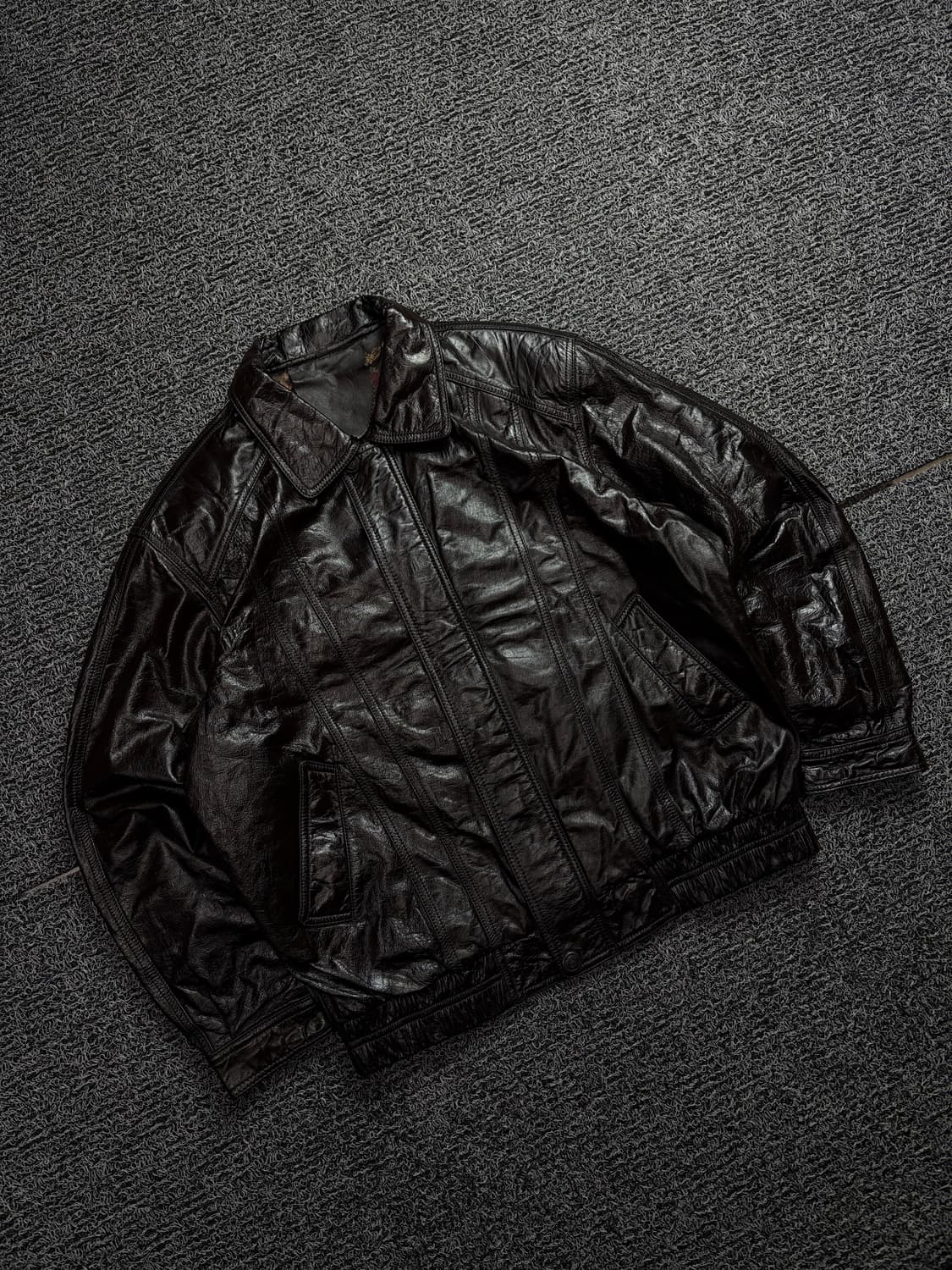 아카이브 빈티지 카우하이드 레더 봄버 자켓 브라운 1904 상품이미지1