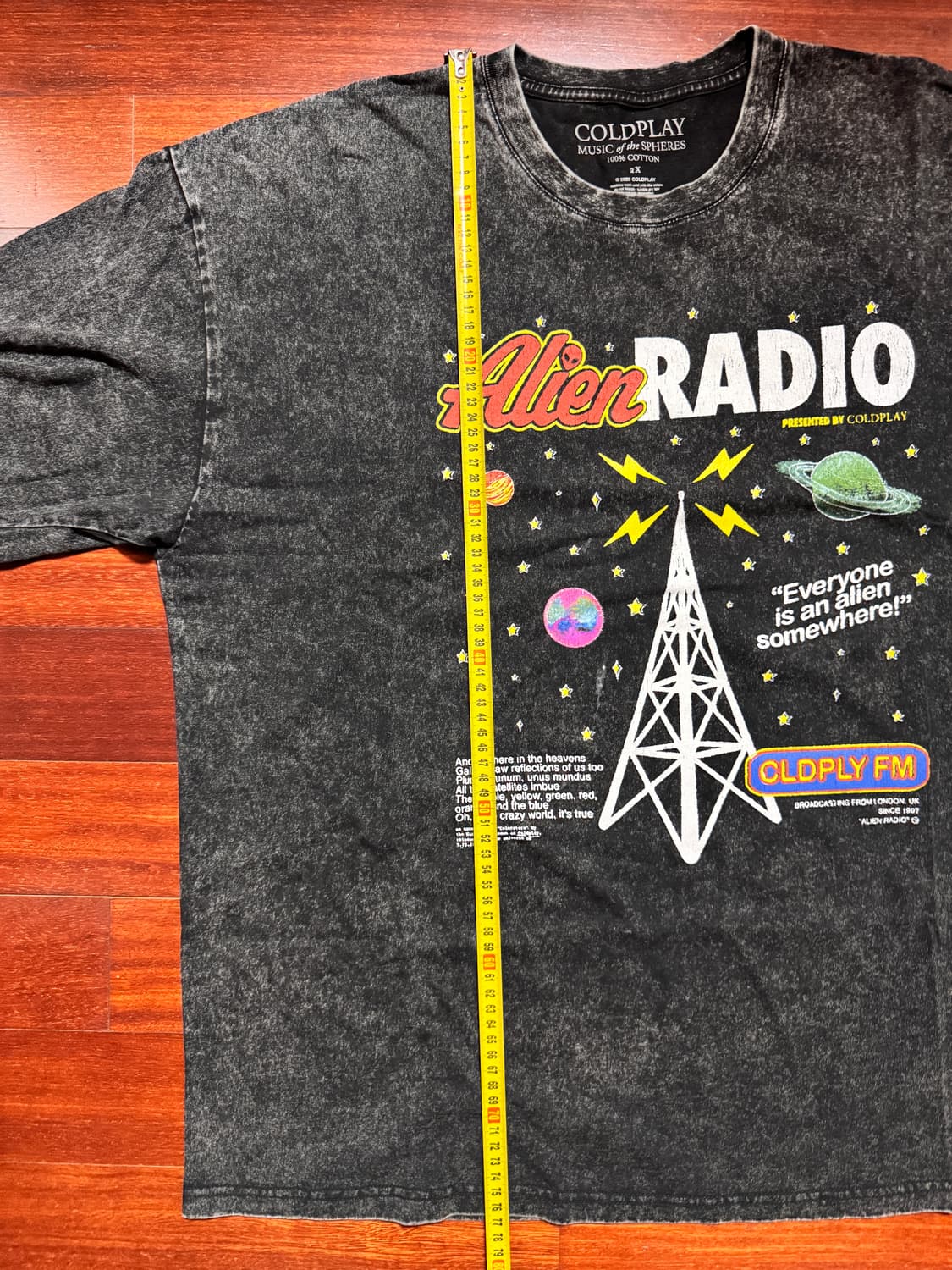 25년 콜드플레이 Alien Radio 밴드 티셔츠 상품이미지6