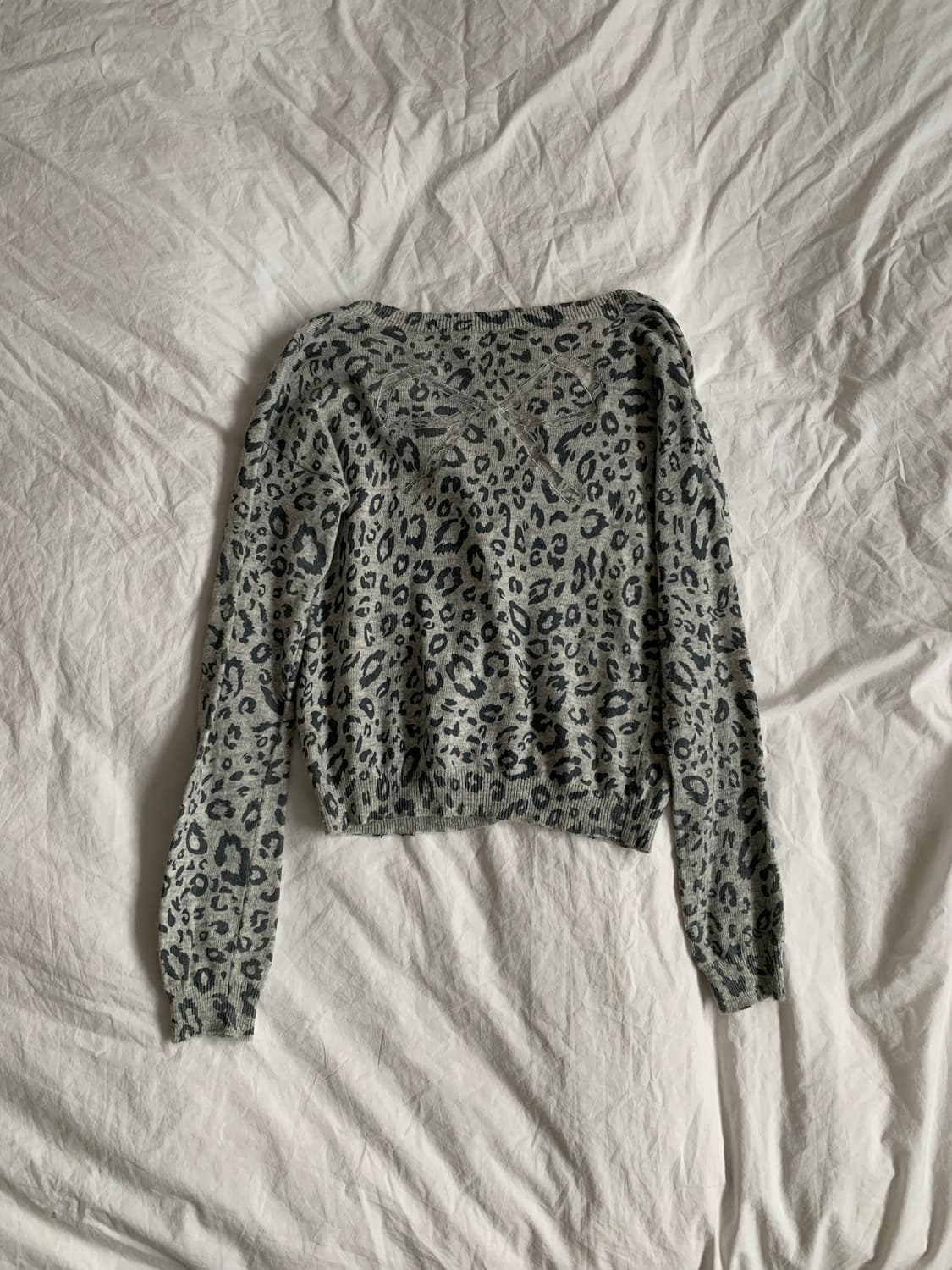 그레이 레오파드 가디건 상품이미지5