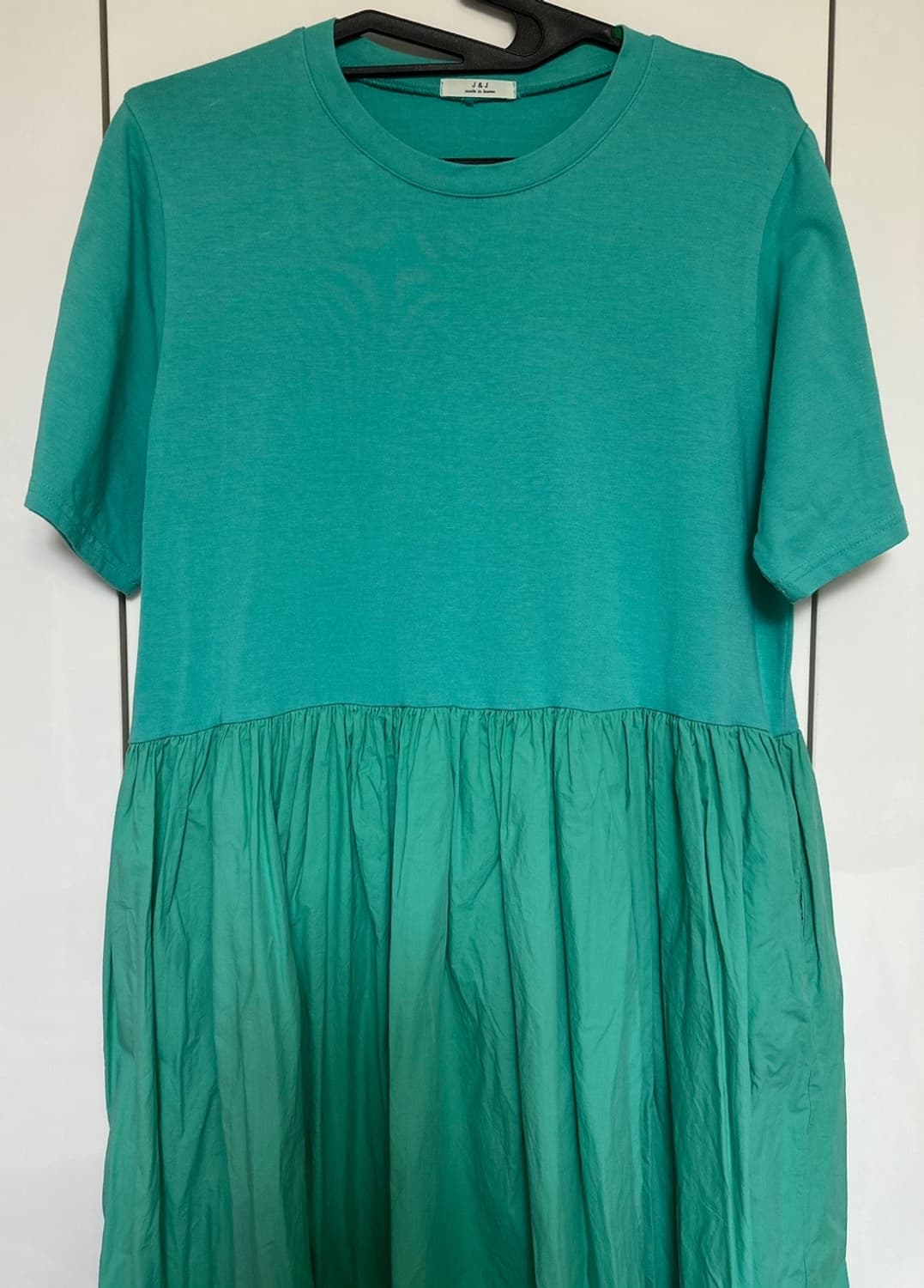 J&J 그린색 반팔 롱 원피스 상품이미지4