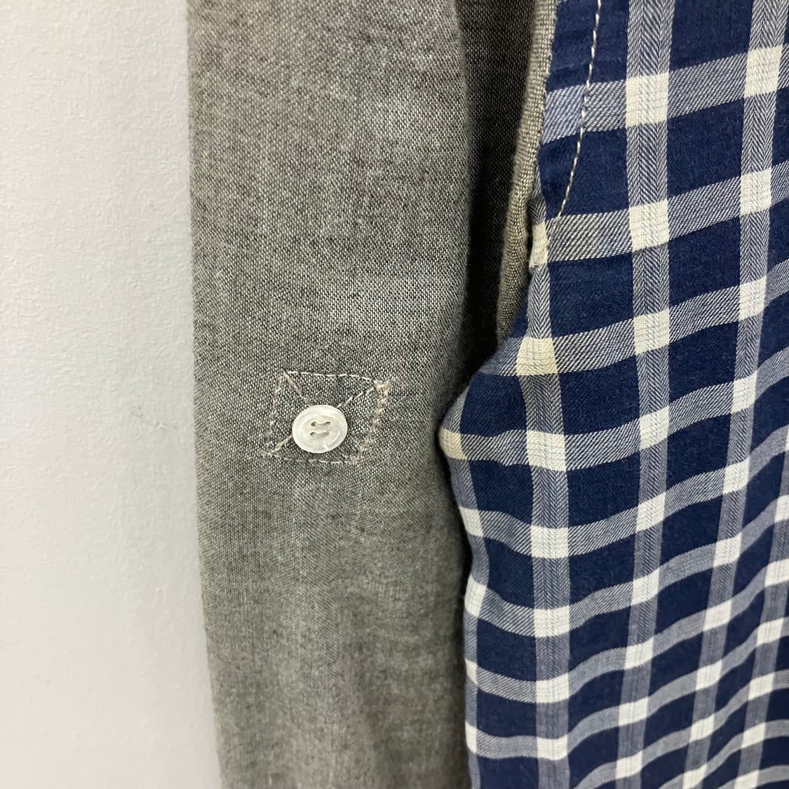 시스템 체크 패턴 데님 포켓 셔츠 95 상품이미지5