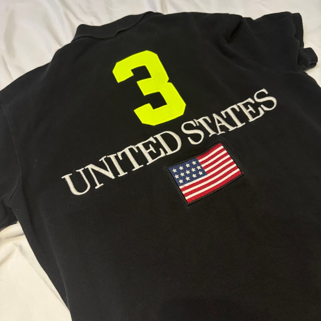 폴로 빅포니 성조기 USA 네온 블랙 카라티 PK  상품이미지5