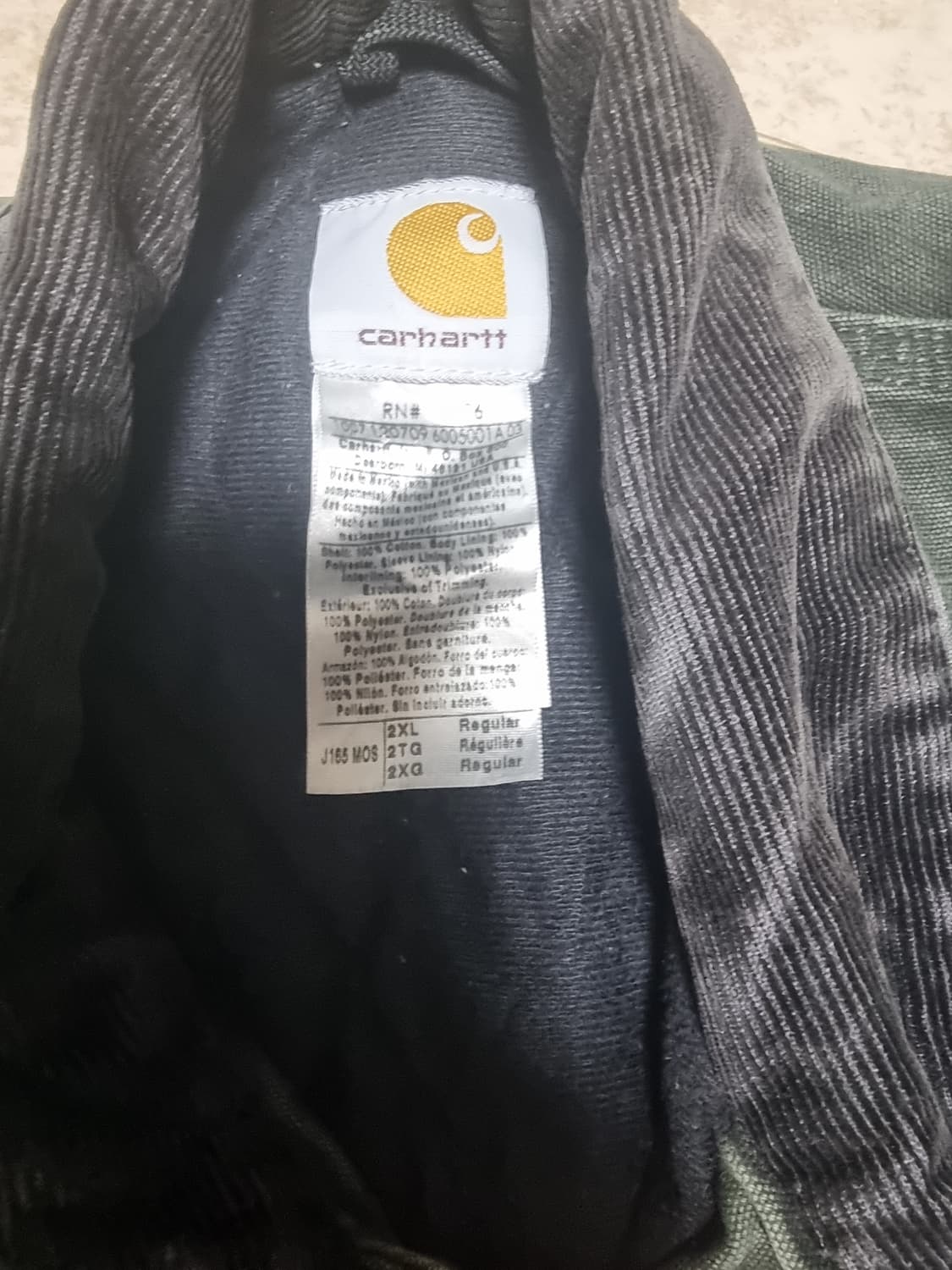 칼하트 봄버자켓 모스그린 2XL 상품이미지3