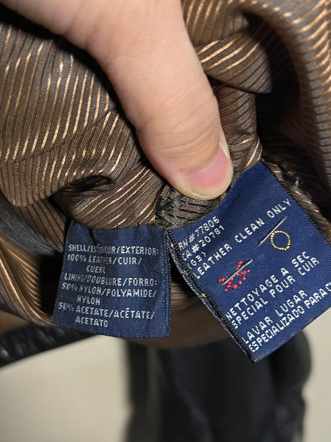 타미힐피거 90s 리얼레더 대장급 가죽 자켓 처분  상품이미지4