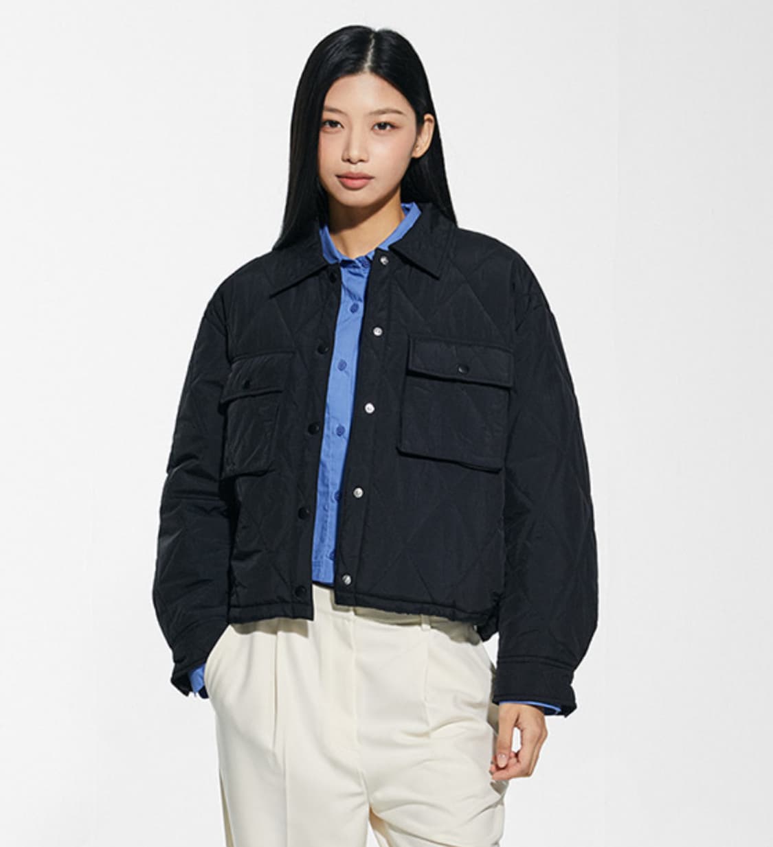 [Mixxo]미쏘 퀄팅 카라패딩(블랙) 상품이미지3