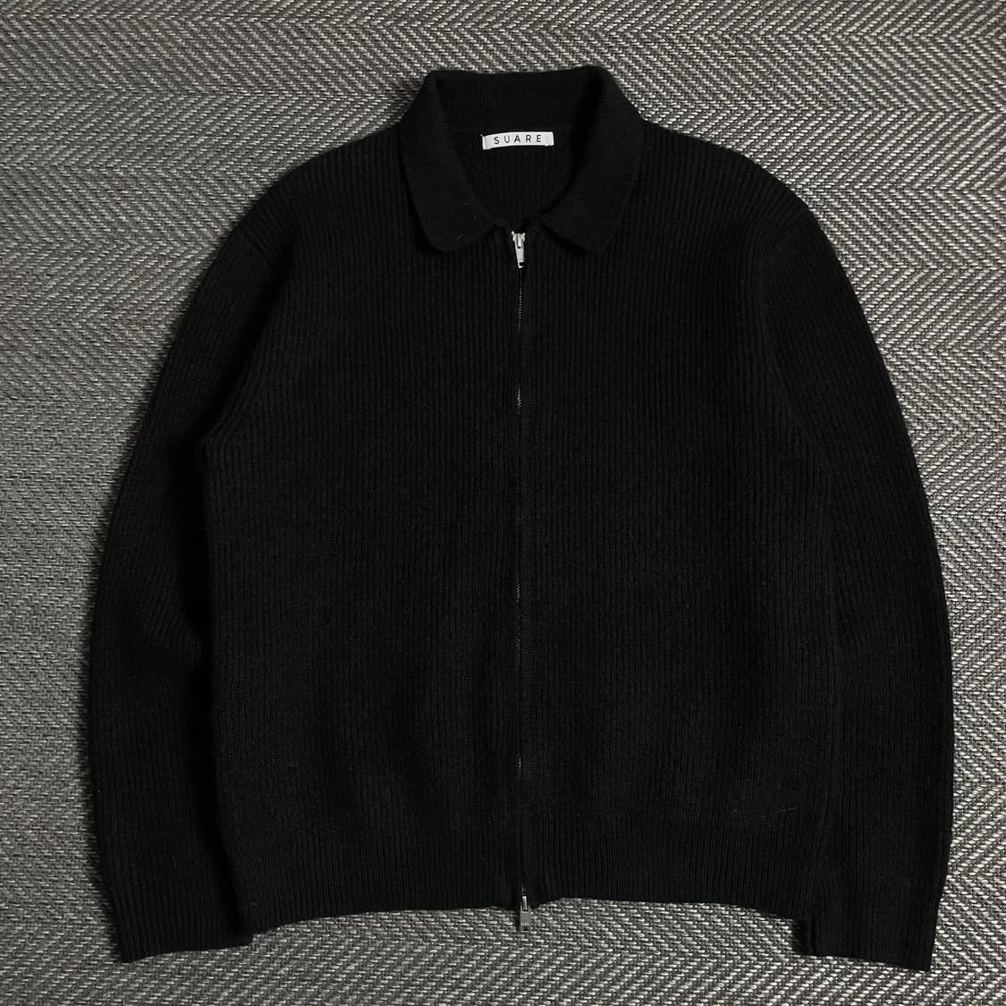 수아레 미니멀 파인울 투웨이 니트 카라 집업 자켓 y 4896 상품이미지2