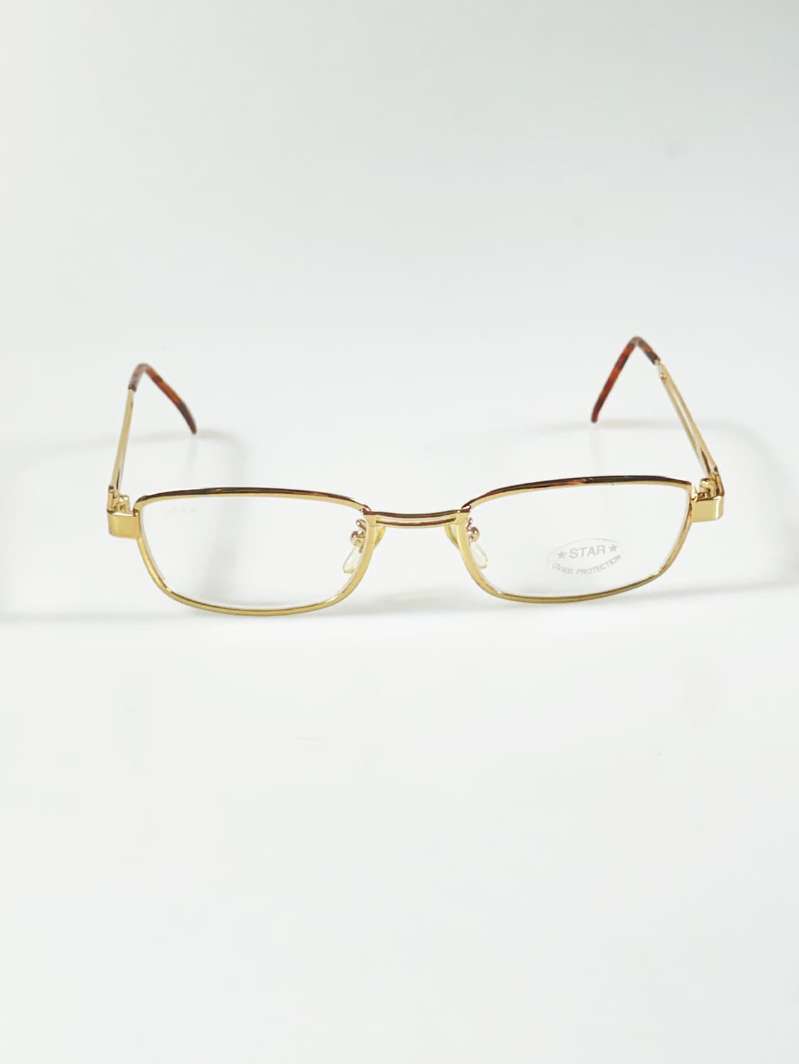 90s STAR 골드 슬림 스퀘어 메탈 빈티지 안경 상품이미지2