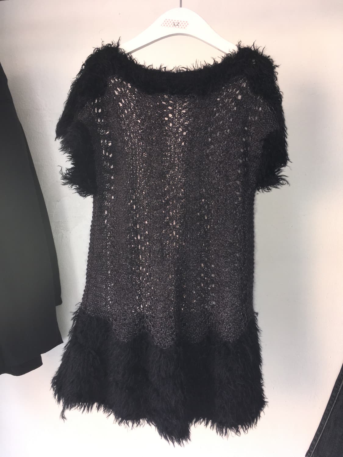 Fur half knit onepiece 상품이미지2