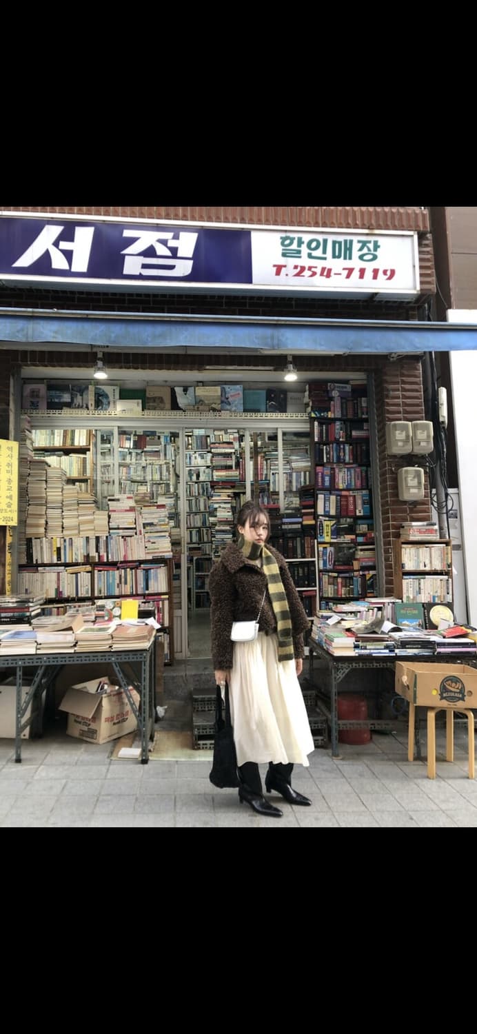 단종 새 상품 메종메츄어 뽀글이 푸들 퍼 자켓 브라운 상품이미지1