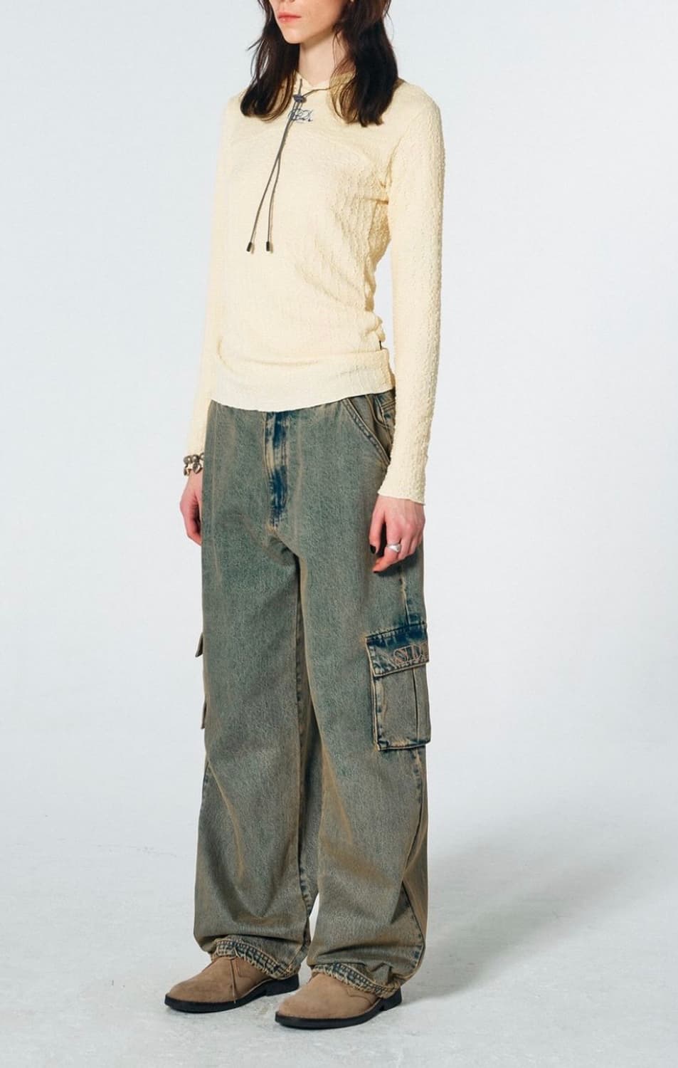 스컬프터 애시드 카고 조거 팬츠 빈티지 블루 상품이미지2