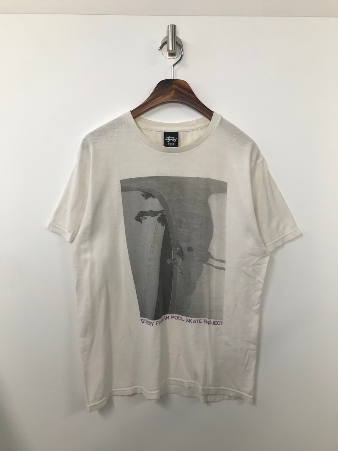 스투시 00s 빅로고 화이트 반팔 티셔츠  상품이미지2