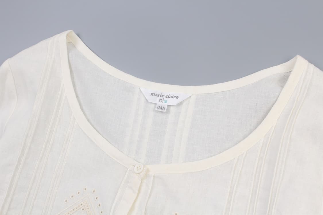 MARIE CLAIRE BIS Embroidery Pin-tuck Cot 상품이미지3