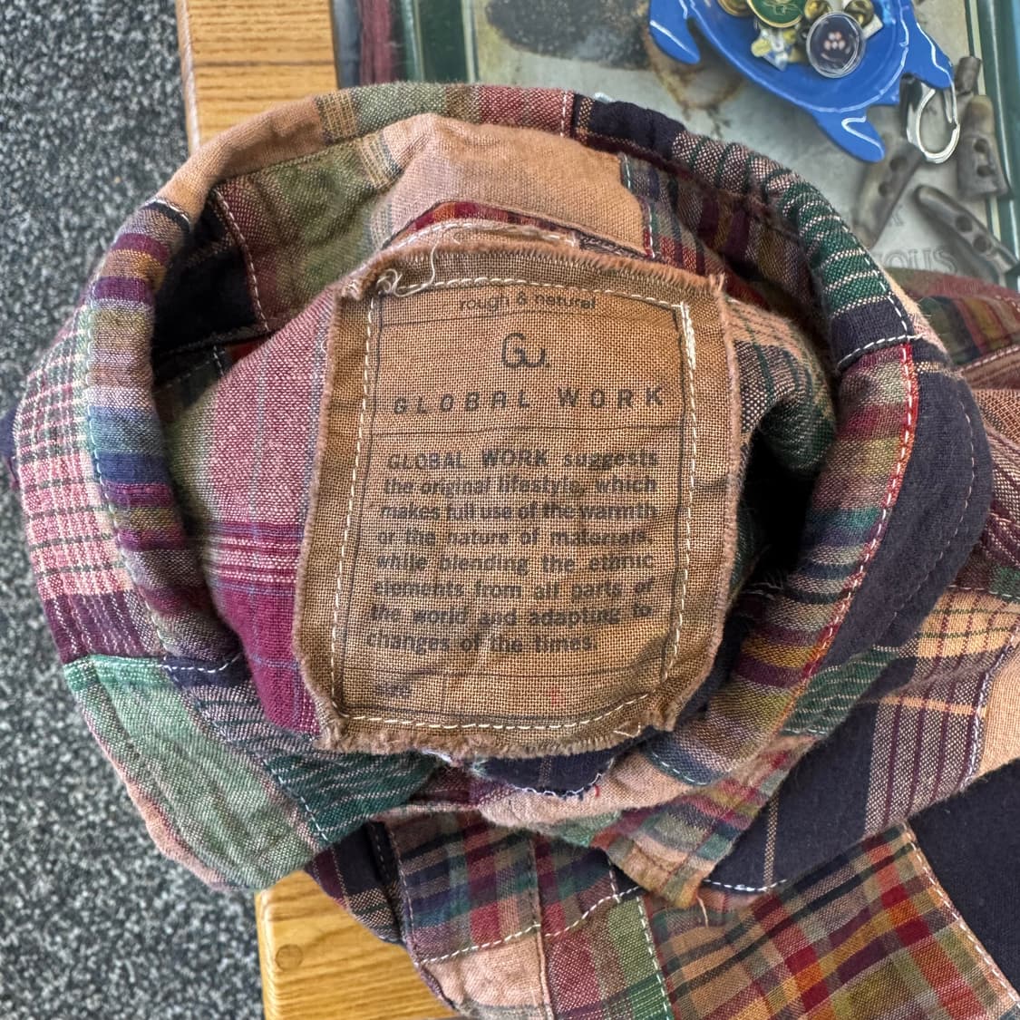 글로벌워크 제팬 패치워크 셔츠 (L) 상품이미지4