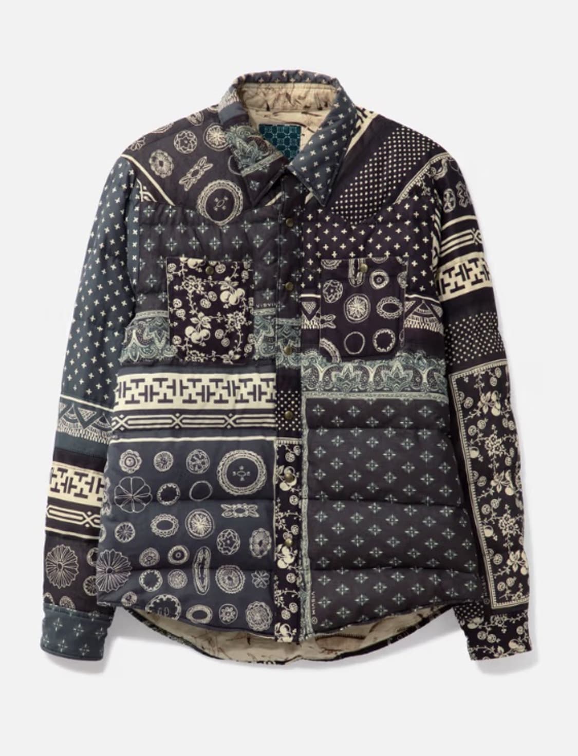 (3) visvim kerchief down bandana black 상품이미지1