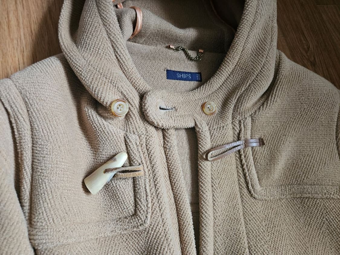 Vtg 베이지 컷파일울 100 더플코트  상품이미지2