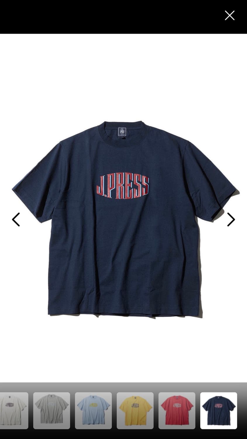 [m]J.PRESS  제이프레스 네이비 반팔 티셔츠 상품이미지1