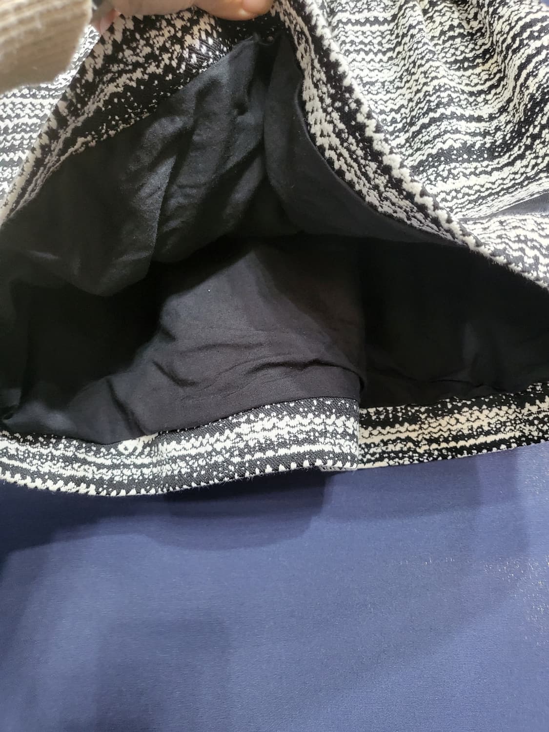 마쥬 트위드 양가죽 미니 밴딩스커트 상품이미지3