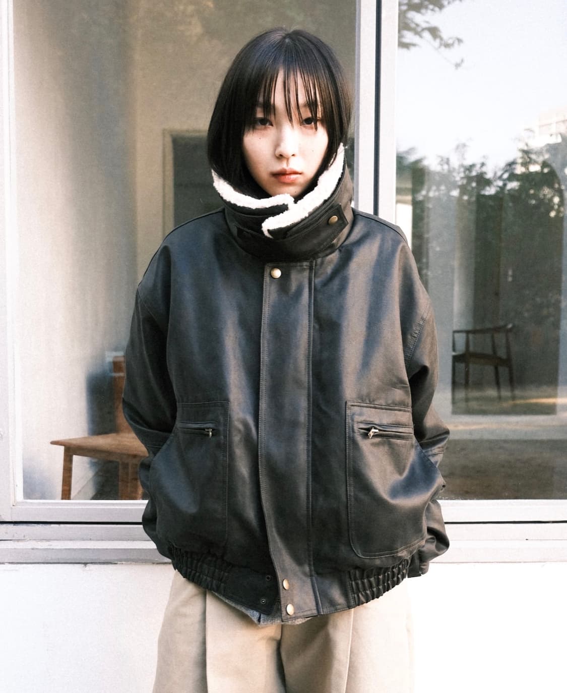 B.T Mustang Jacket 리키 무스탕 레더 자켓 상품이미지2