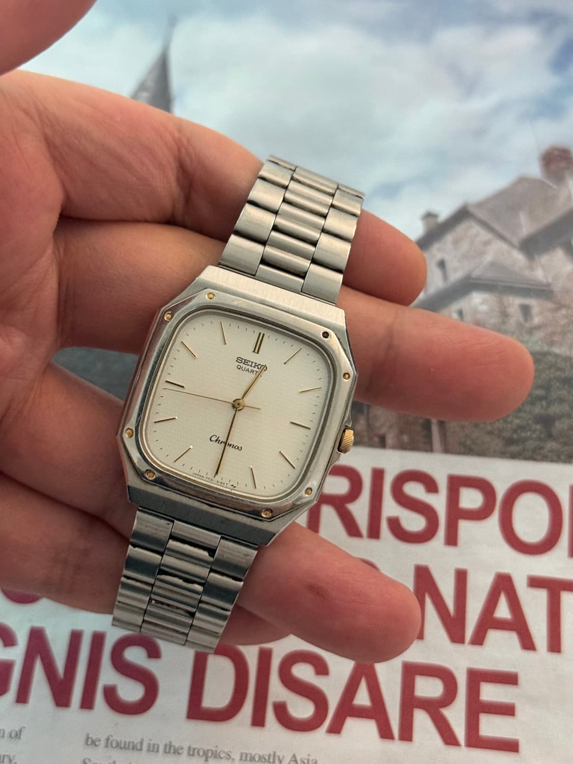 Seiko 세이코 Chronos 쿼츠 스퀘어 콤비  상품이미지3