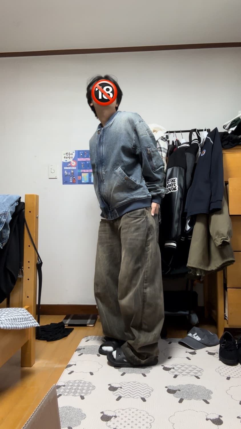 주앙옴므 데님 자켓 m 새상품 택 o 착샷 o 상품이미지3