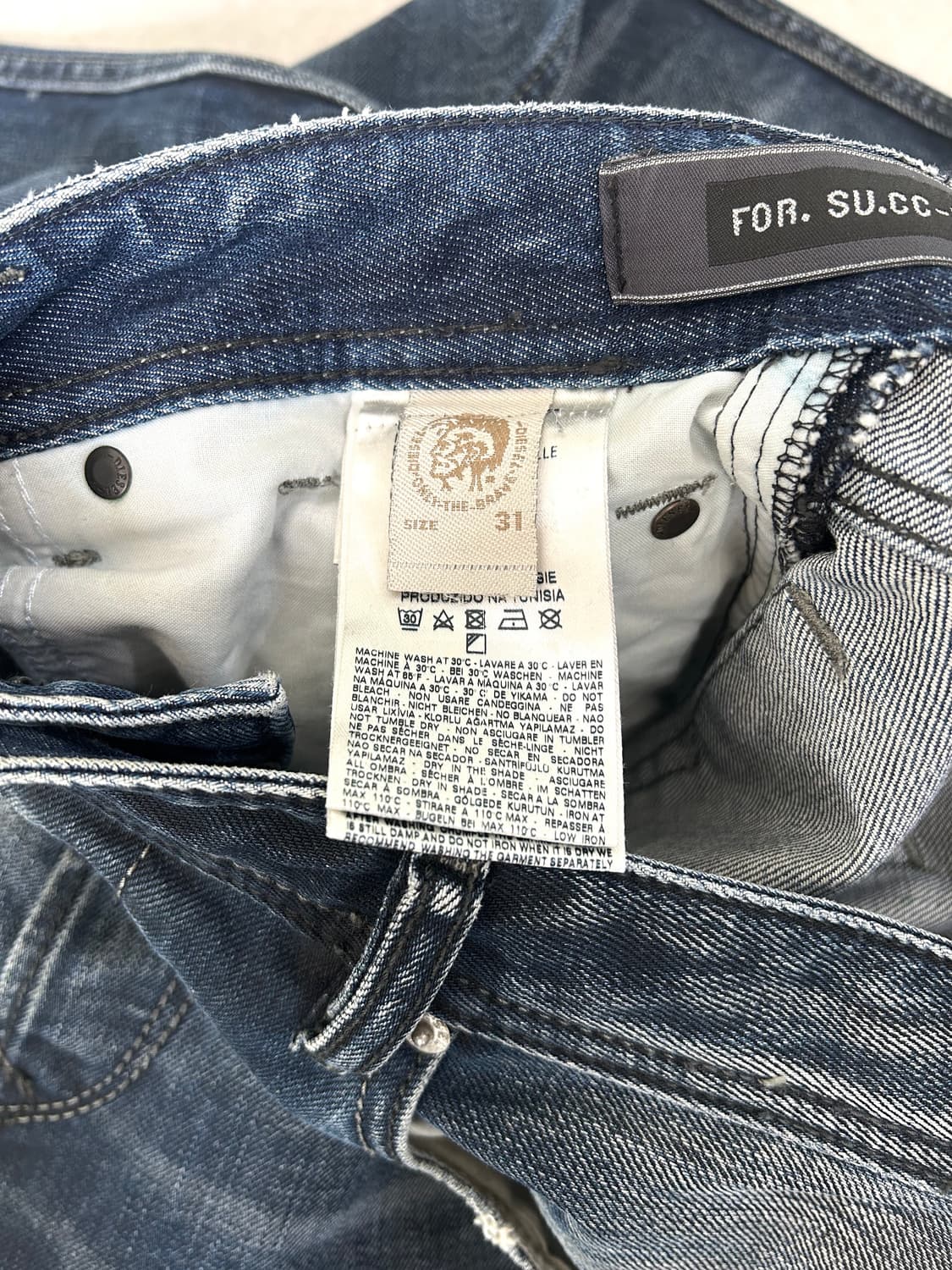 디젤 2000s 워싱 웨이브진 블루 상품이미지9