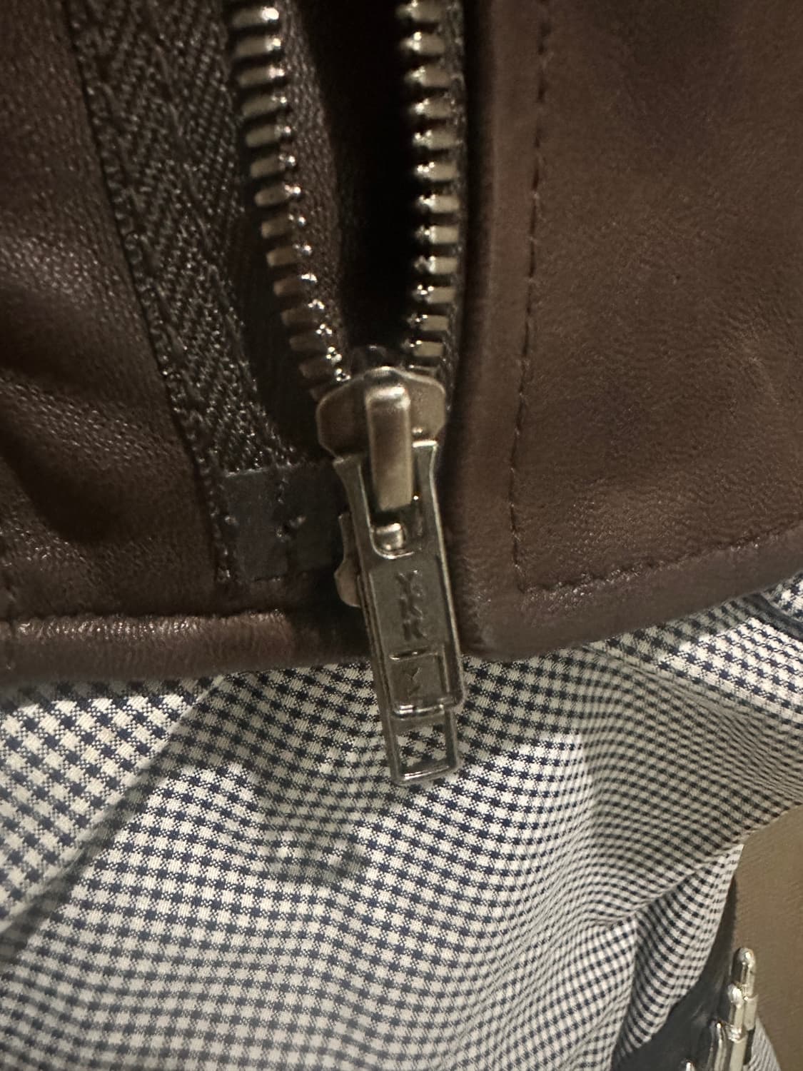 띠어리 리얼 레더 ykk지퍼 라이더 양가죽 자켓 상품이미지4