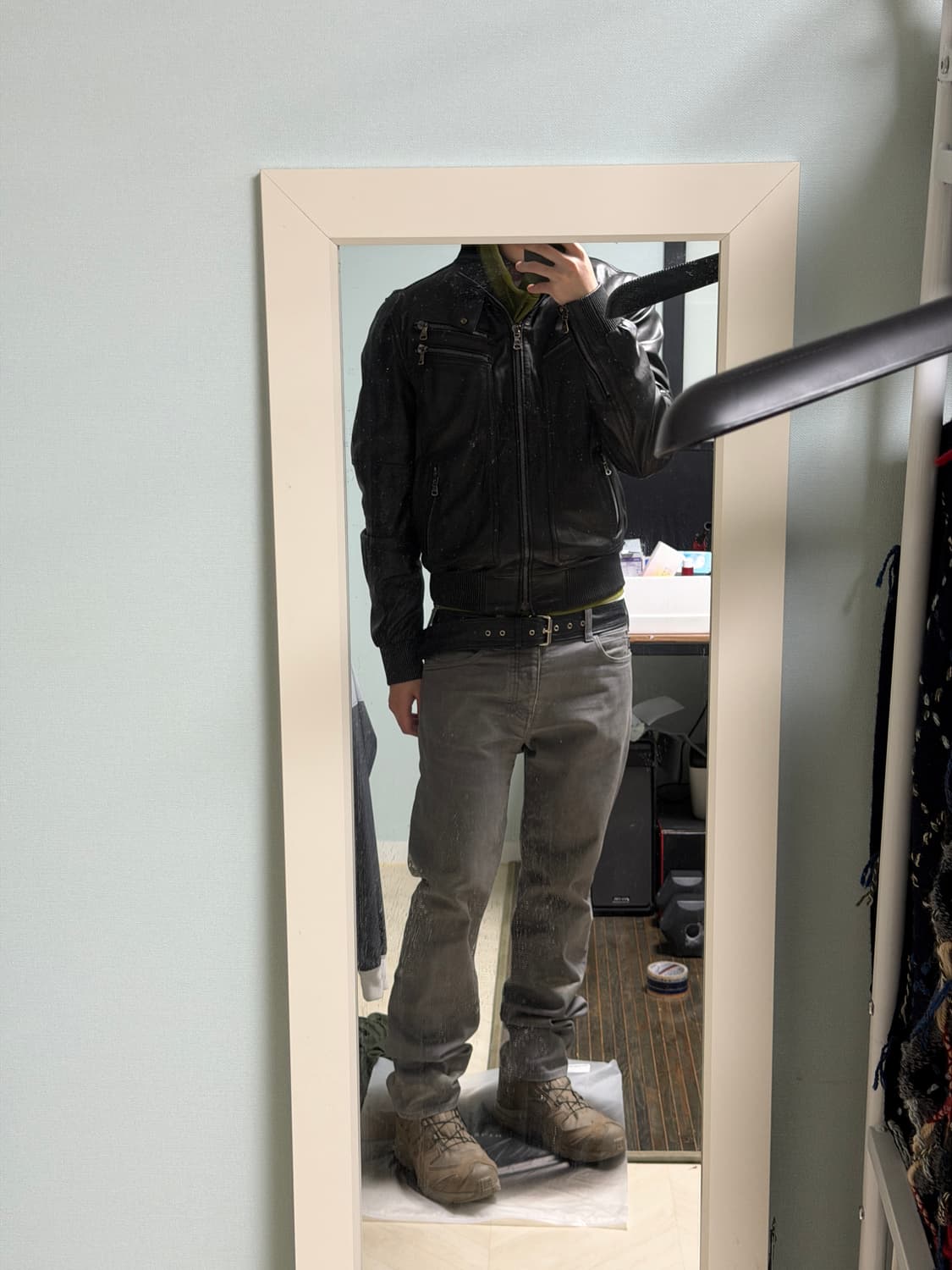 2000년대 돌체앤가바나 멀티 지퍼 레더 자켓 상품이미지2