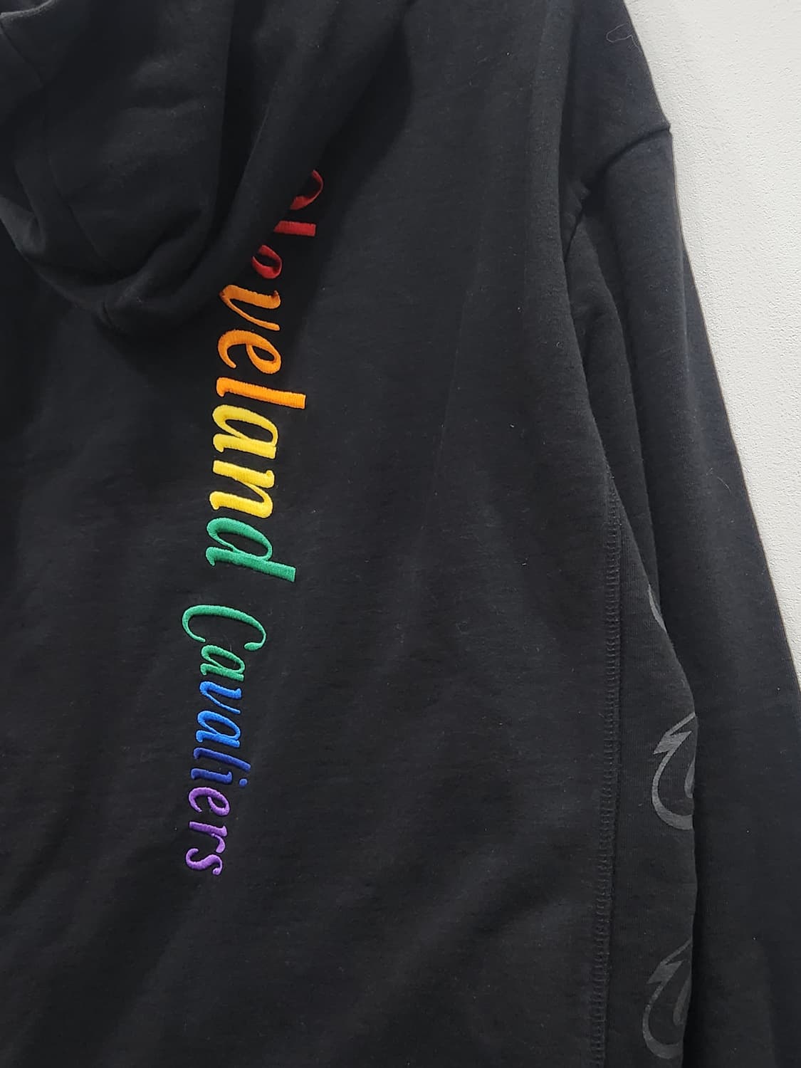 [M] NBA 클리브랜드 블랙 레이어드 후드티 남녀공용 M 상품이미지3