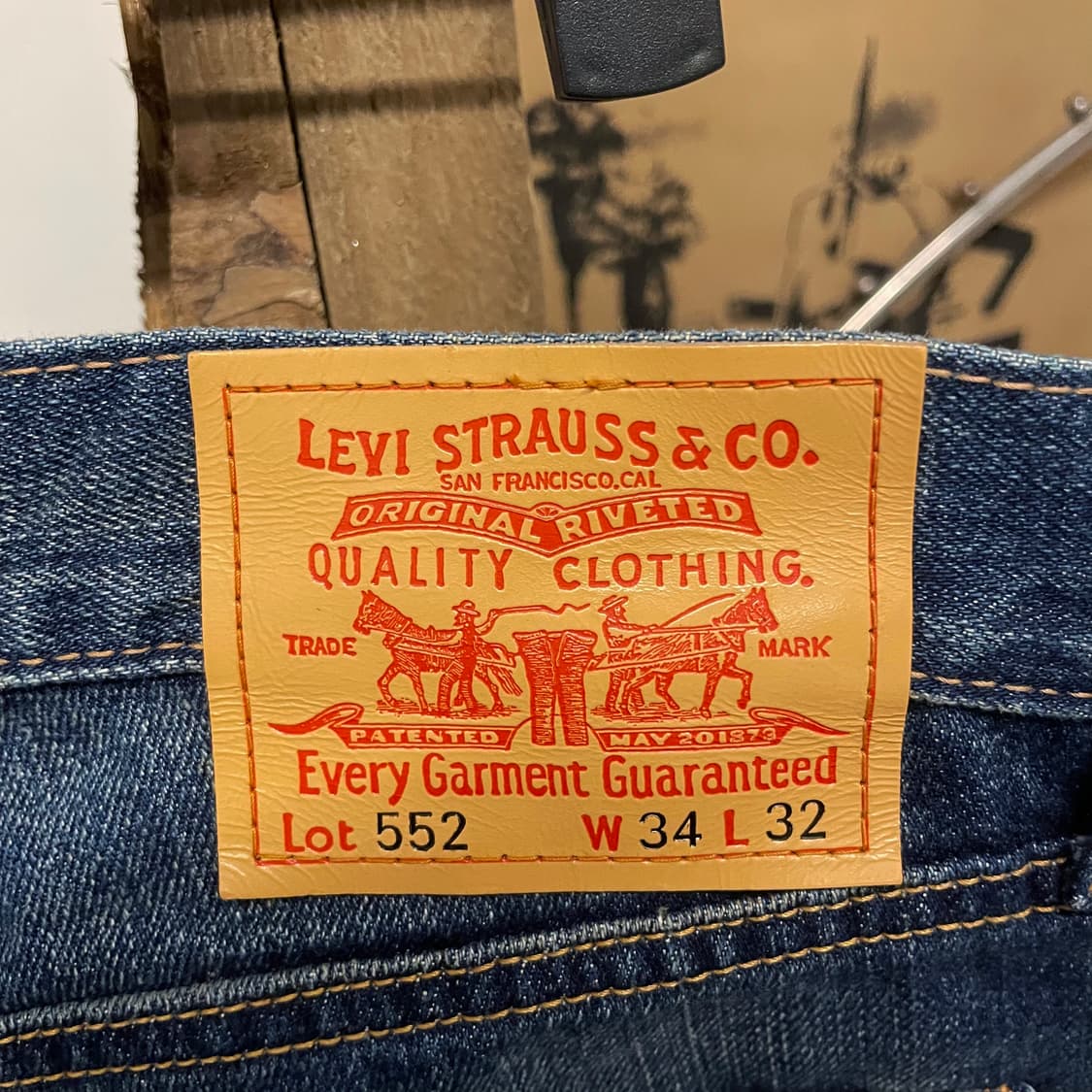 00s 리바이스 552 재팬 라인 워시드 스트레이트 데님 팬츠 상품이미지7