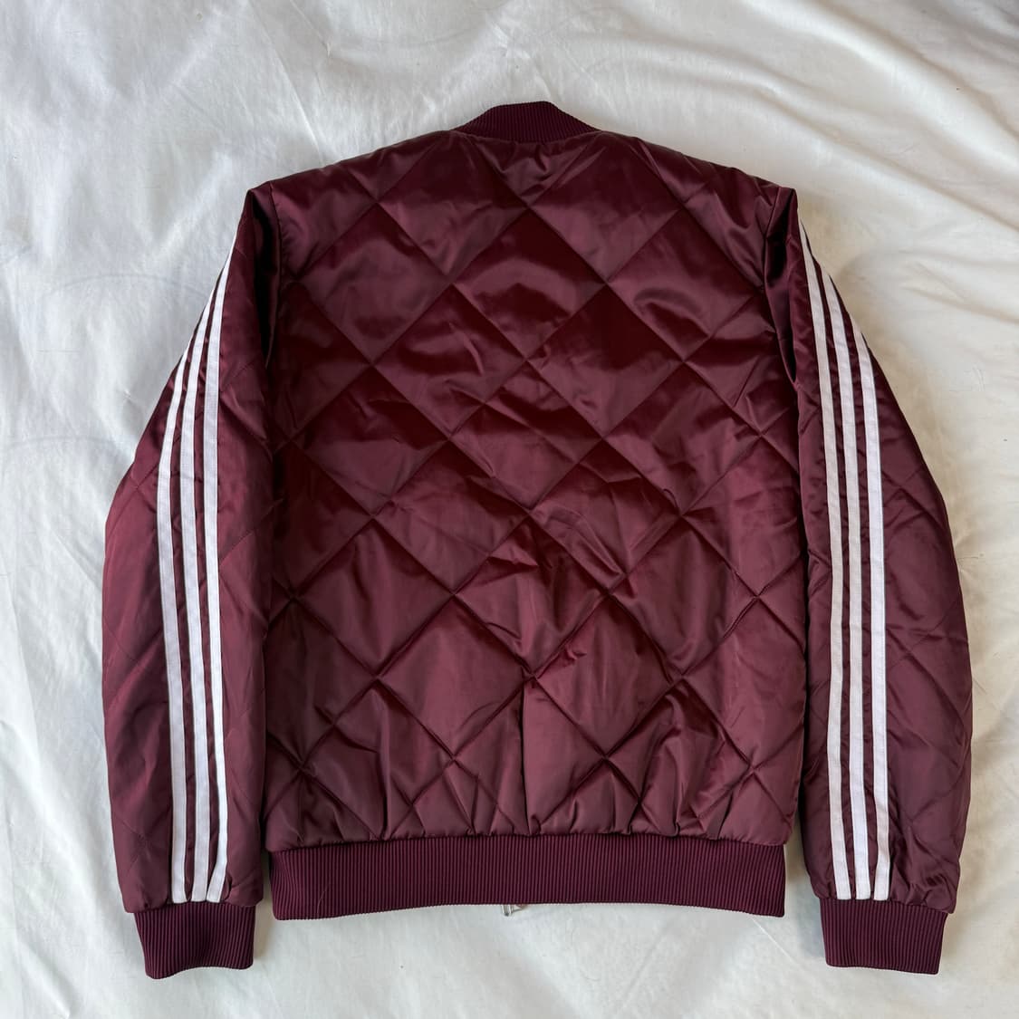 아디다스 버건디 퀼팅 자켓 S 상품이미지6