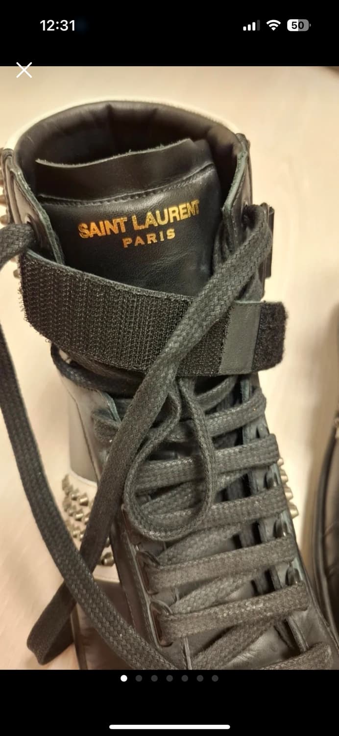 생로랑 스터드 스니커즈 하이(상태아주좋음) 상품이미지3