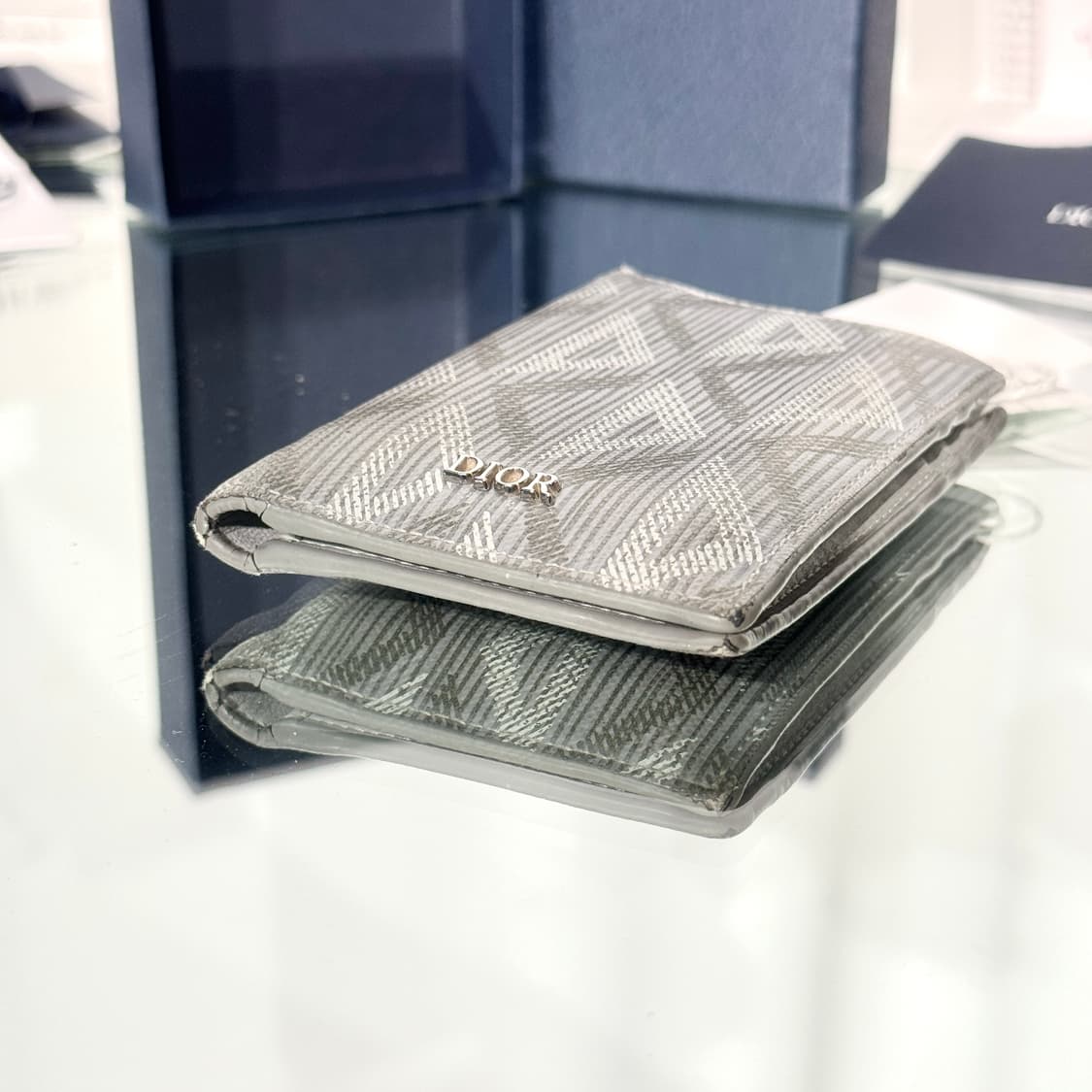 [정품] 디올 CD 다이아몬드 오거나이저 카드지갑 그레이 상품이미지4