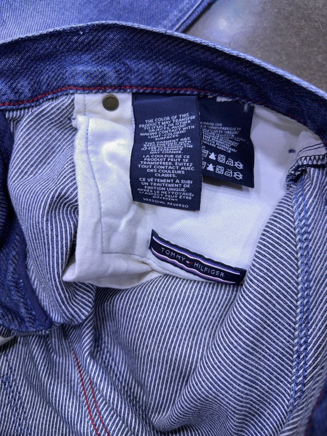 타미힐피거 허드슨 슬림 스트레이트핏 사선 입체패턴 워싱 데님팬츠 32 상품이미지10