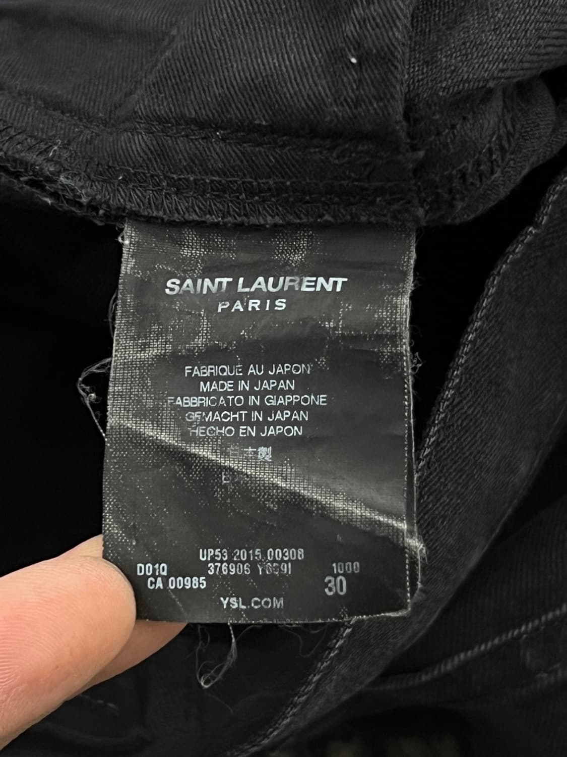 생로랑 16SS D02 블랙 데님 스키니진 상품이미지9