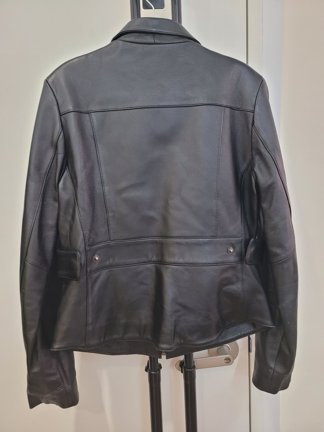 일본 빈티지 블랙 레더 자켓 집업 가죽 점퍼 55사이즈 상품이미지4
