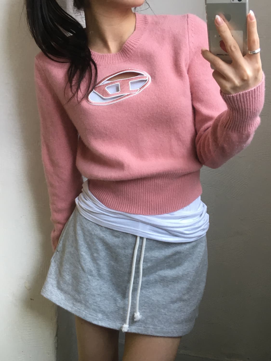 Diesel 디젤 아리사 컷아웃 핑크 니트 상품이미지3