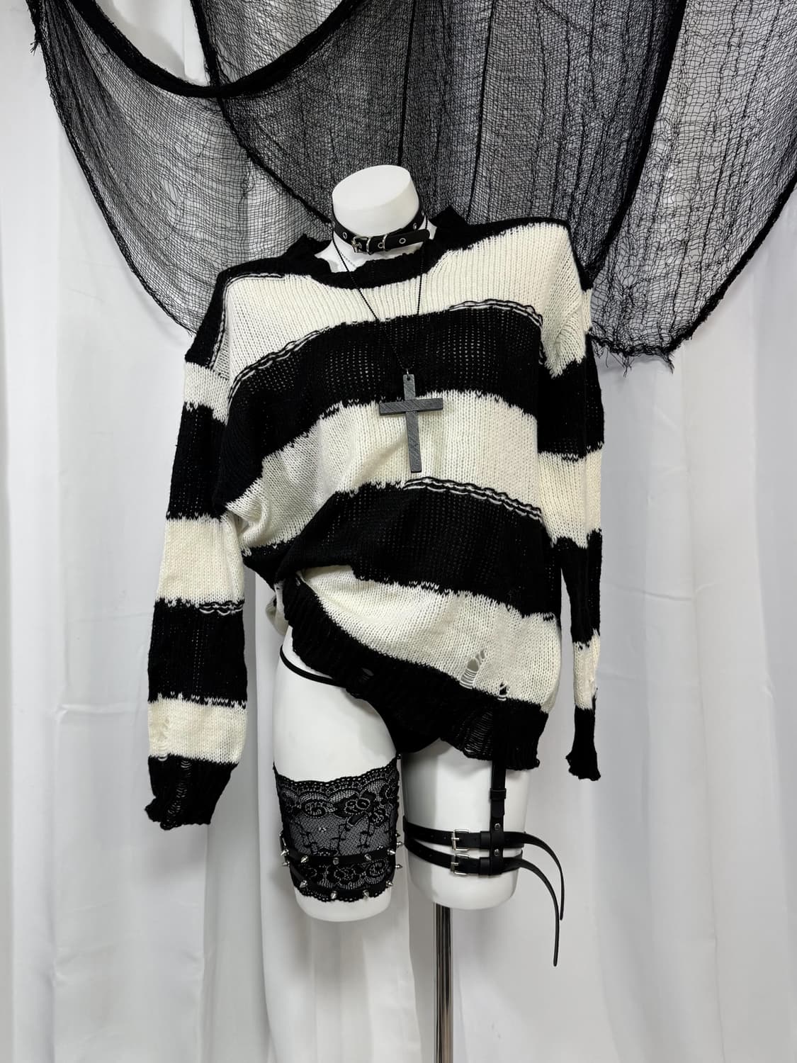 damage stripe knit 상품이미지2