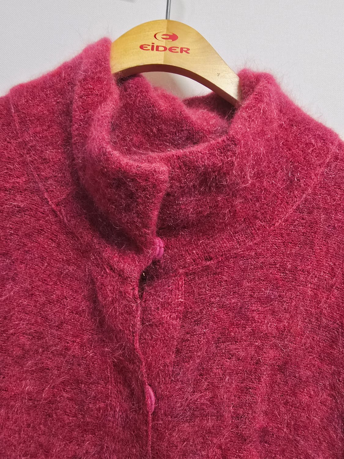 기비 모면혼방 하프 코트 버건디 상품이미지2