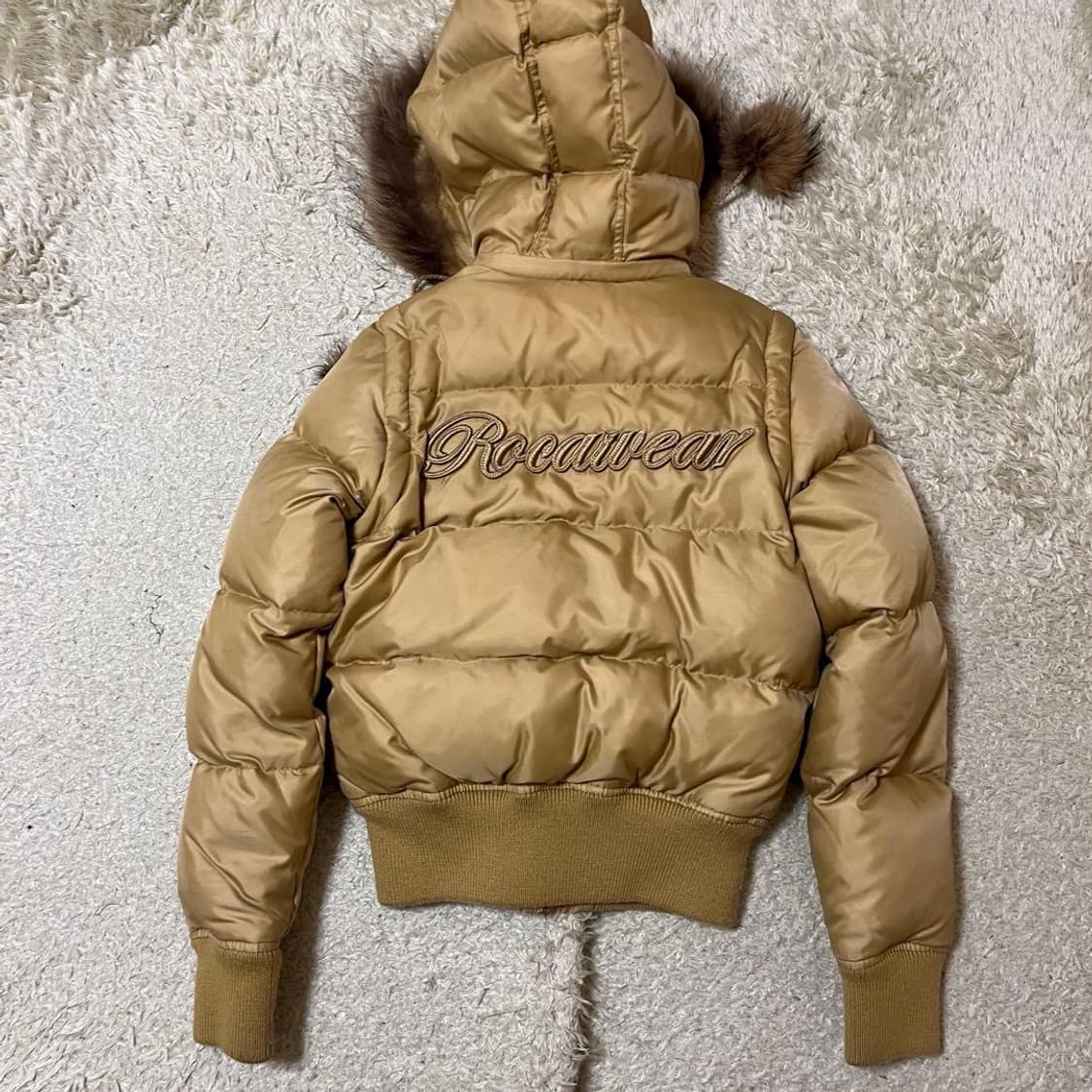 아무로나미에 후드 다운 점퍼 갸루 울프죠 y2k 상품이미지2