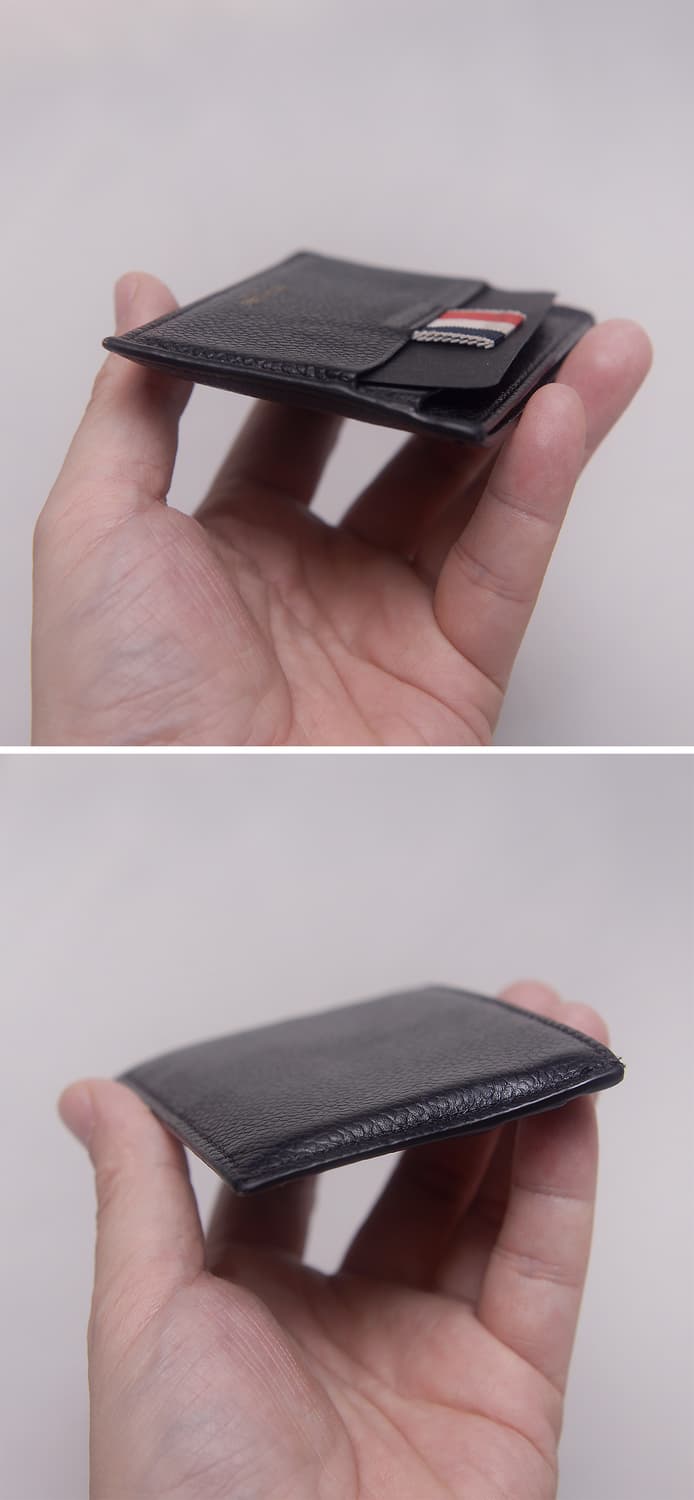 톰브라운 RWB 탭 그레인 페블레더 2cc 카드지갑 상품이미지6