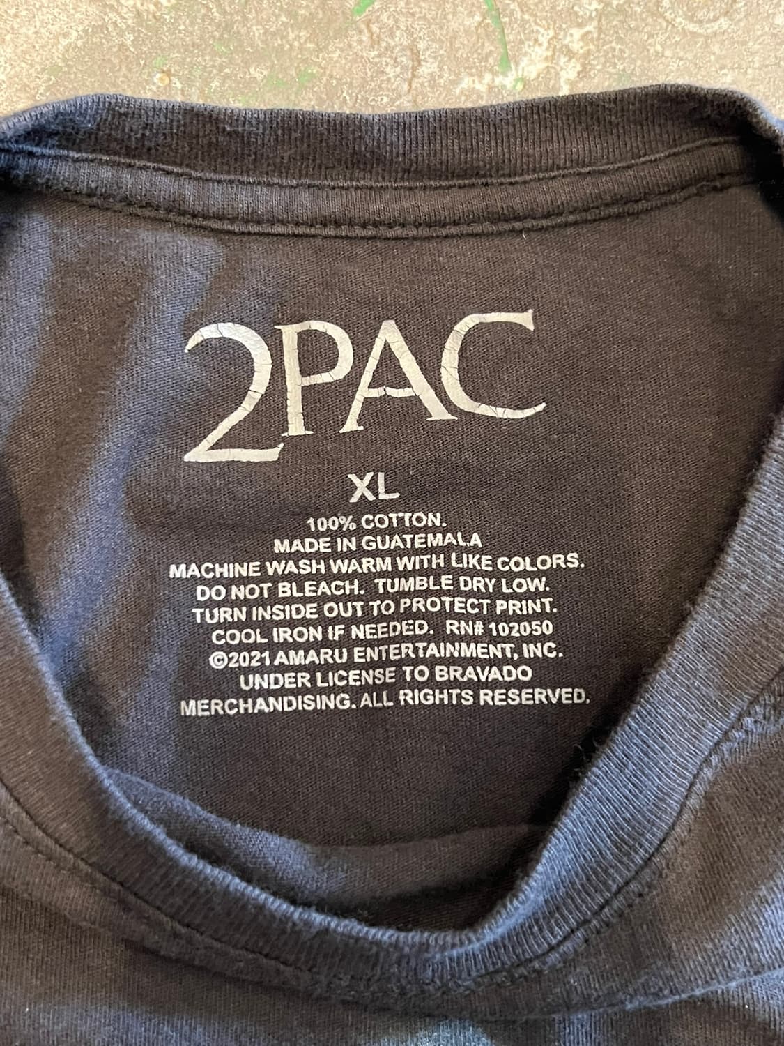 [XL] 투팍 2PAC 공식 머천 그래픽 티셔츠 상품이미지8