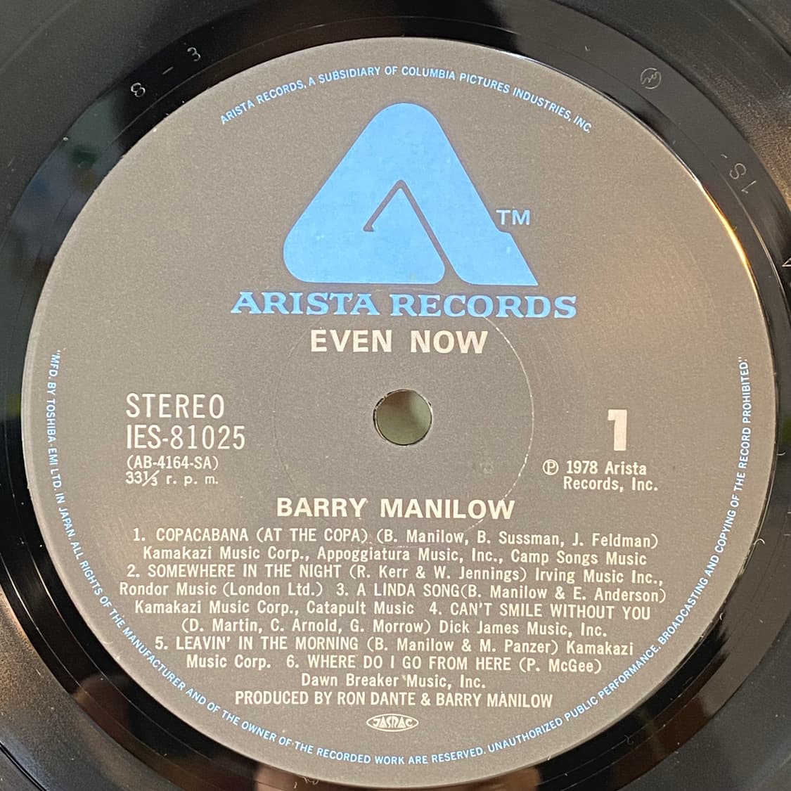 (중고LP-팝) Barry Manilow -Even Now 상품이미지4