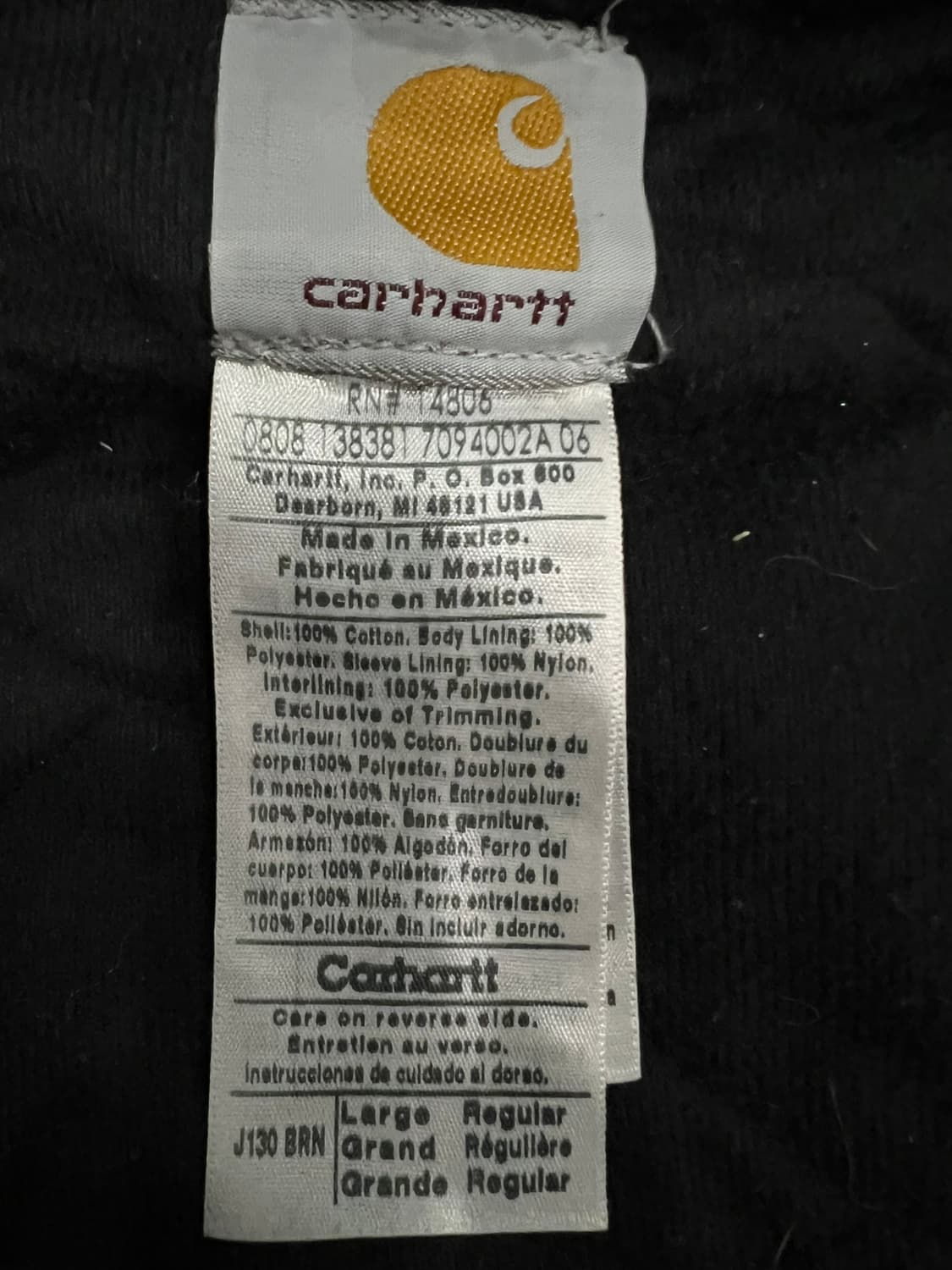 (L)칼하트 덕 액티브 후드자켓 J130 BRN 칼하트브라운 상품이미지4