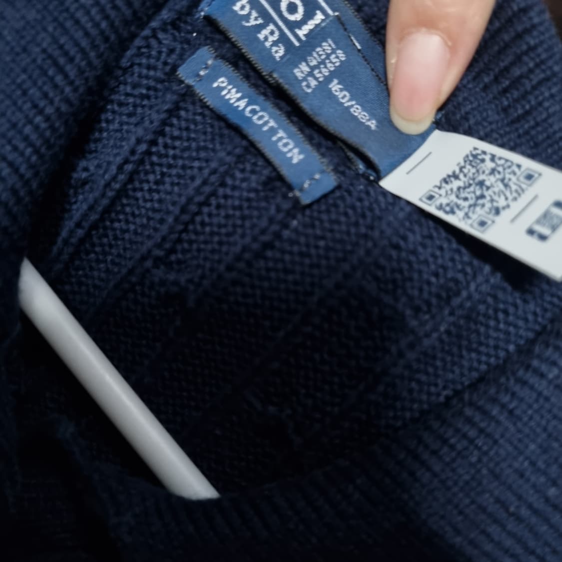 폴로 랄프로렌 피마코튼 네이비 카라 꽈베기 니트 가디건 s 상품이미지8