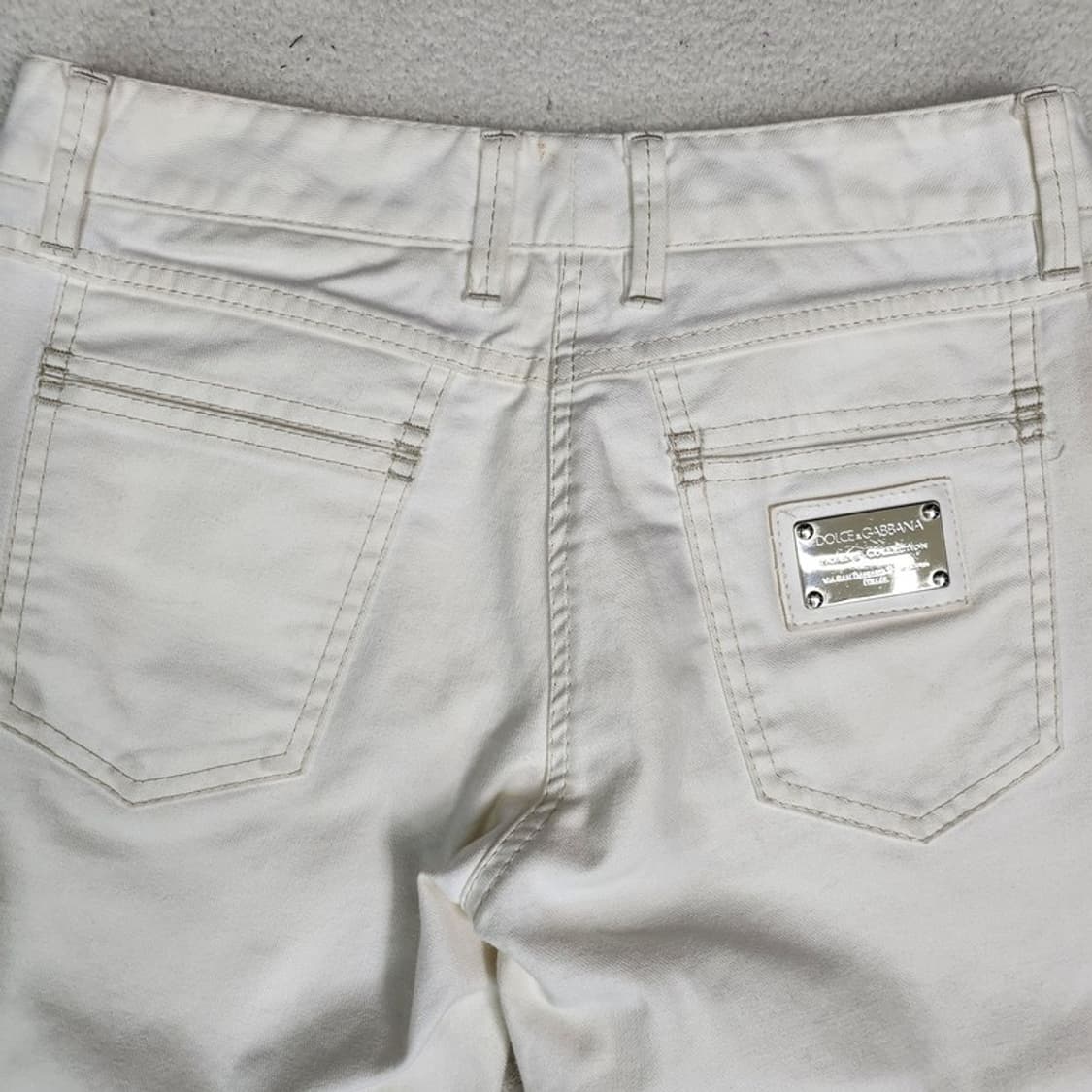 DOLCE&GABBANA 화이트 데님팬츠 Women 40 상품이미지4