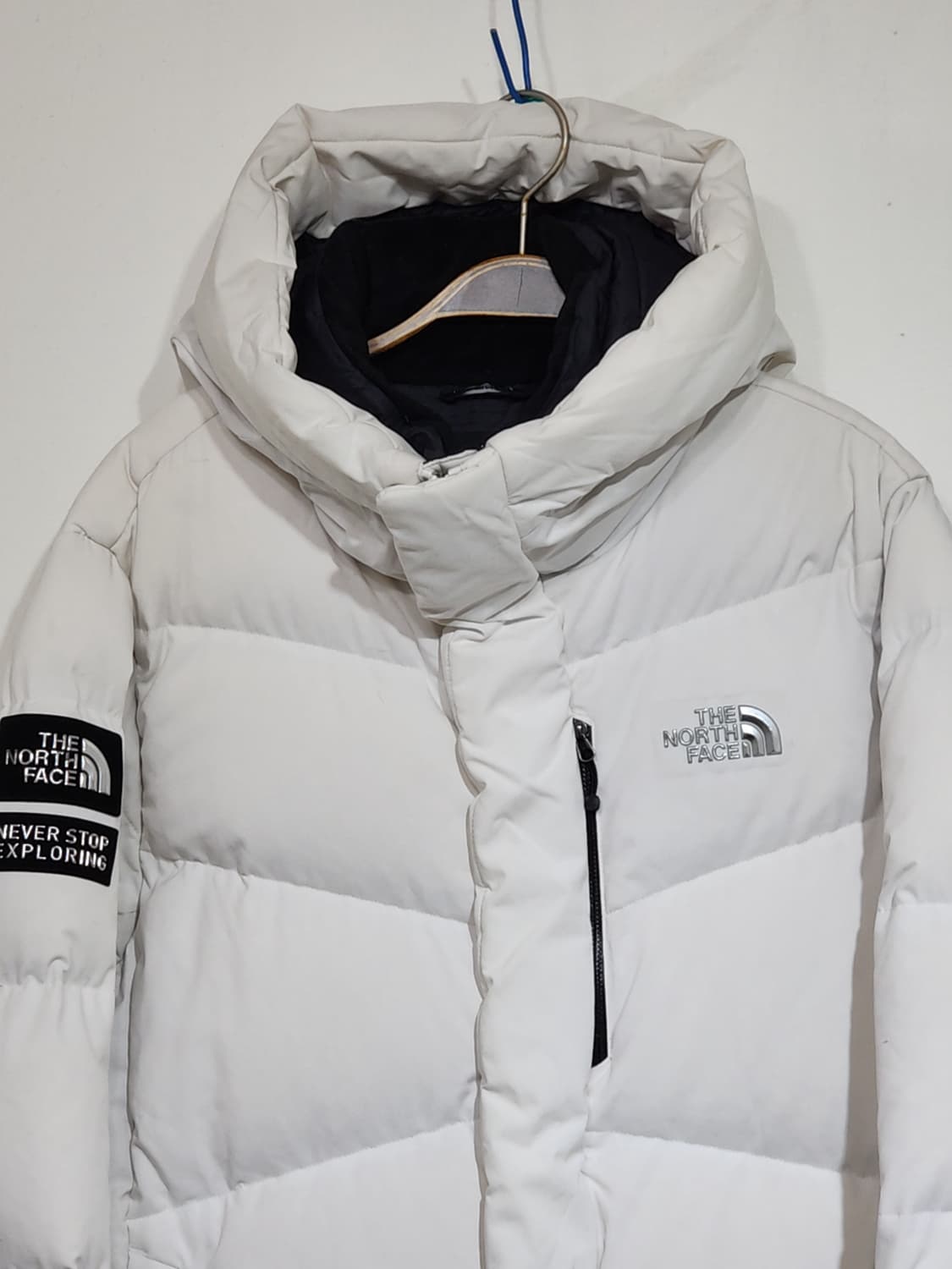 (L) 노스페이스 거위털 롱패딩 점퍼 화이트 구스다운 패딩코트  상품이미지2