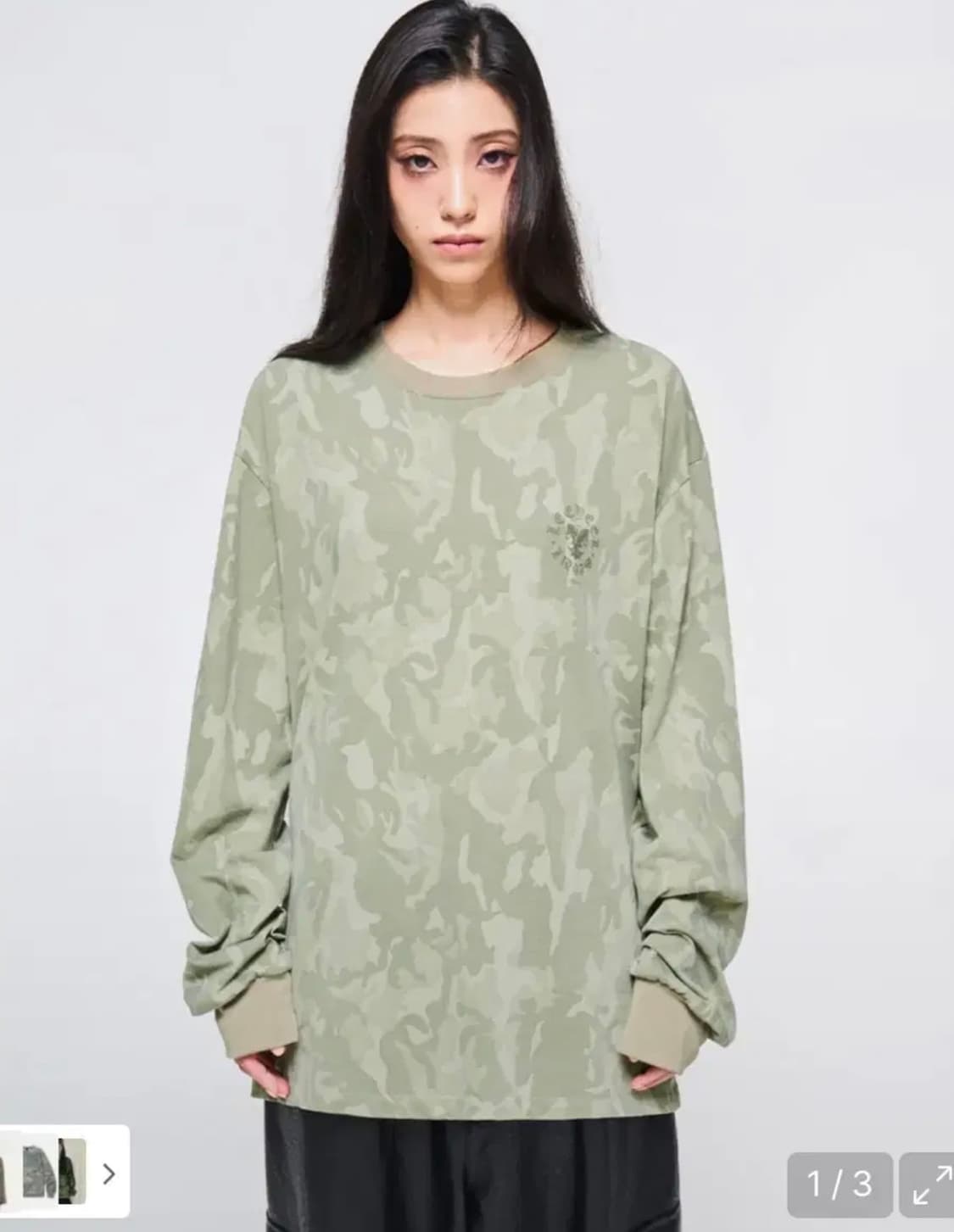 yeel CAMO-PRINT LONG SLEEVE TEE KHAKI 상품이미지2