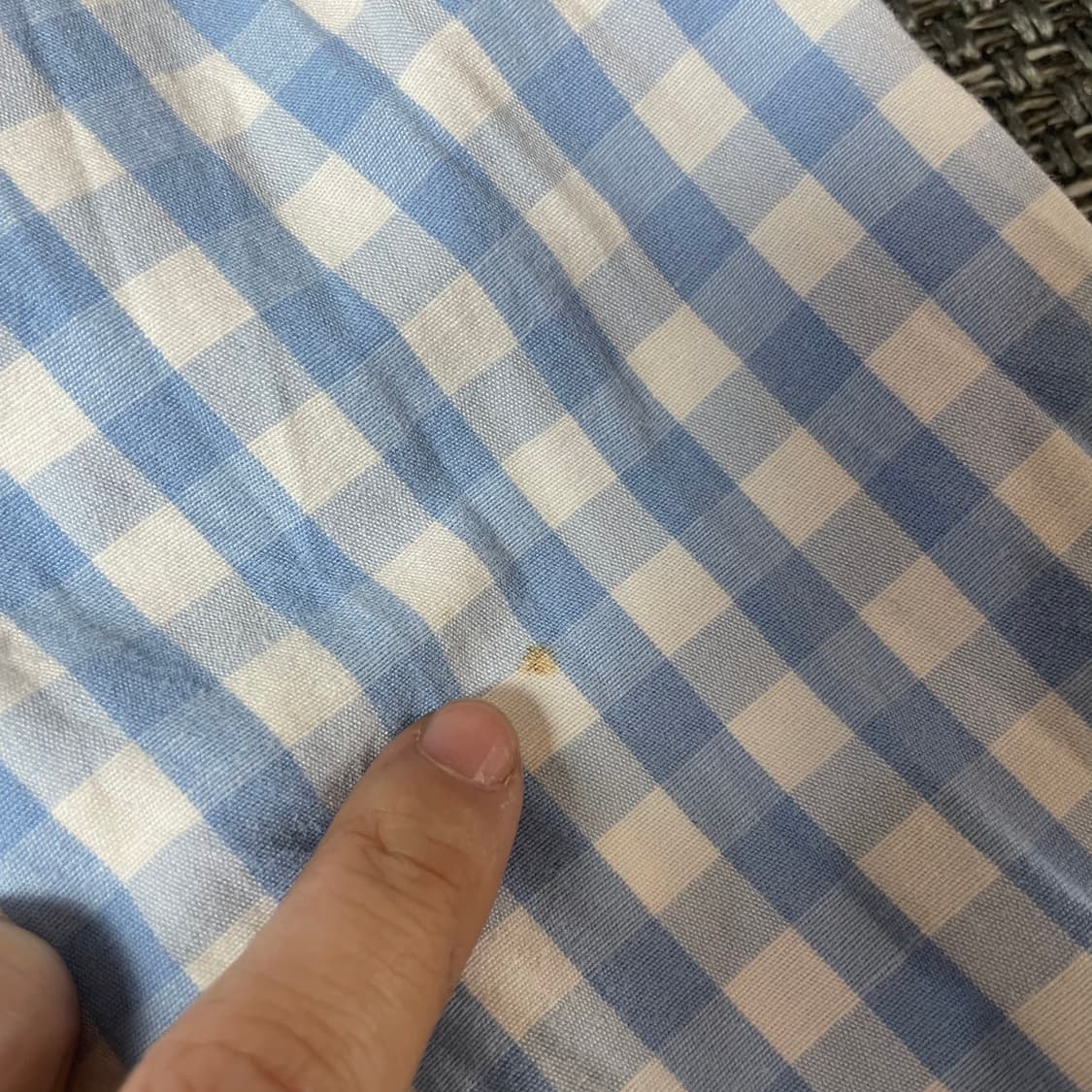 폴로랄프로렌 네이비로고 블루 깅엄 체크 셔츠 XL 상품이미지5